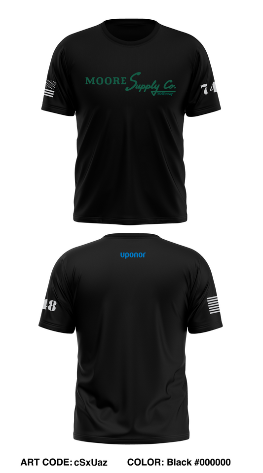 Moore Supply Co. Store 1 Core Men's SS Performance Tee - cSxUaz