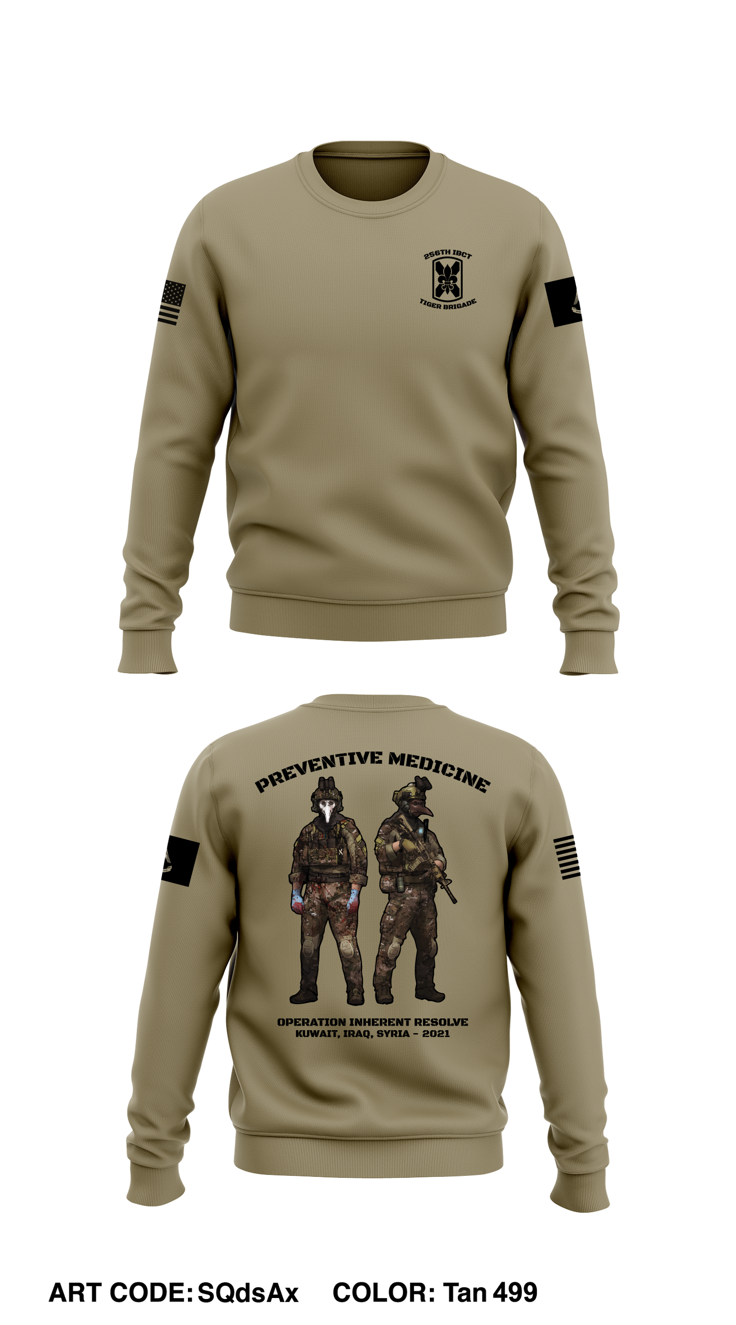 LANG 256th IBCT Store 1 Core Men's Crewneck Performance Sweatshirt - SQdsAx