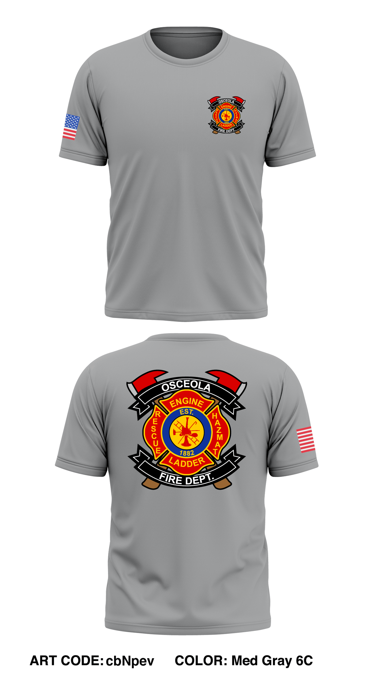 Osceola Fire Department   Store 1 Core Men's SS Performance Tee - cbNpev