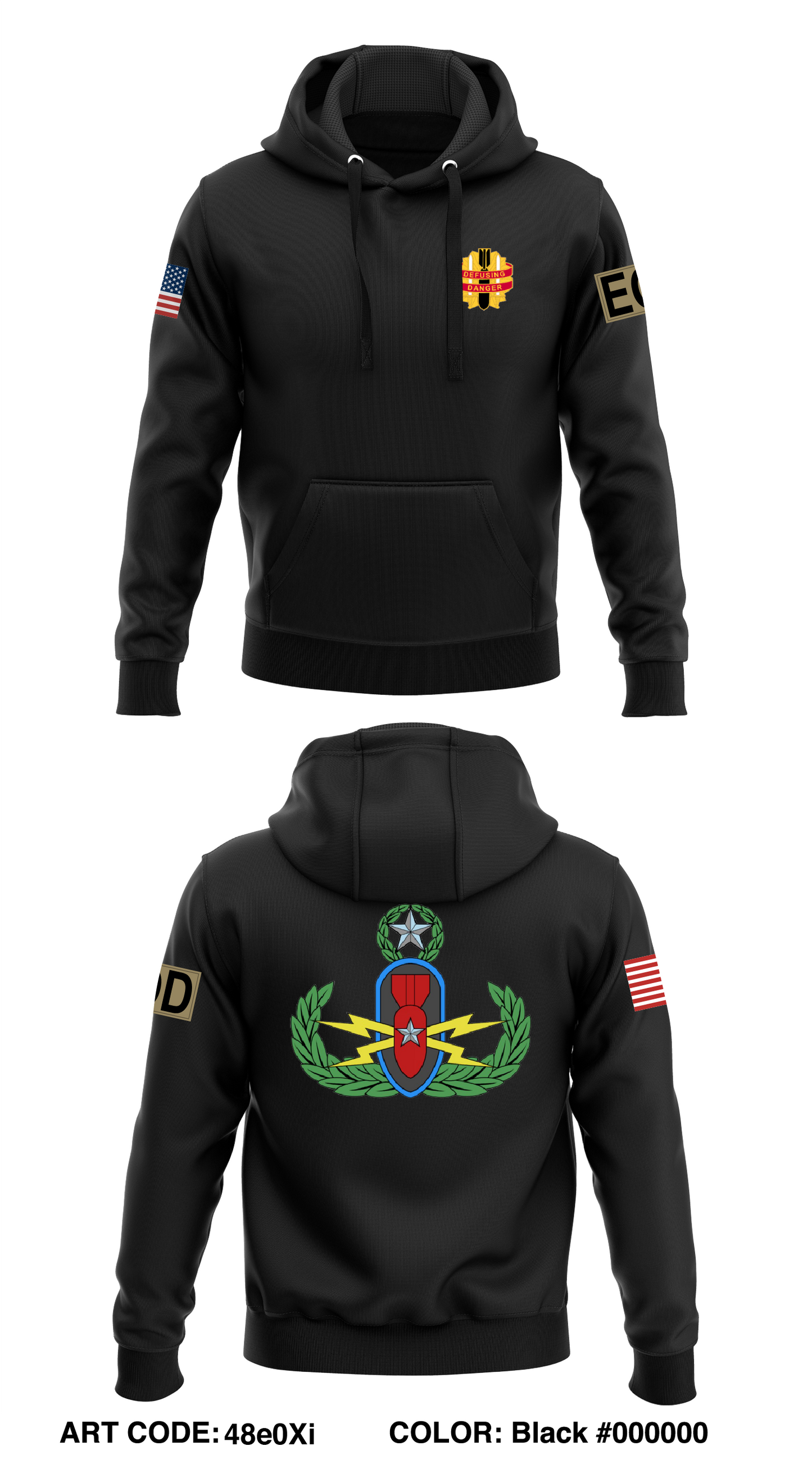 52D Ordnance Group (Explosive Ordnance Disposal) Store 1  Core Men's Hooded Performance Sweatshirt - 48e0Xi