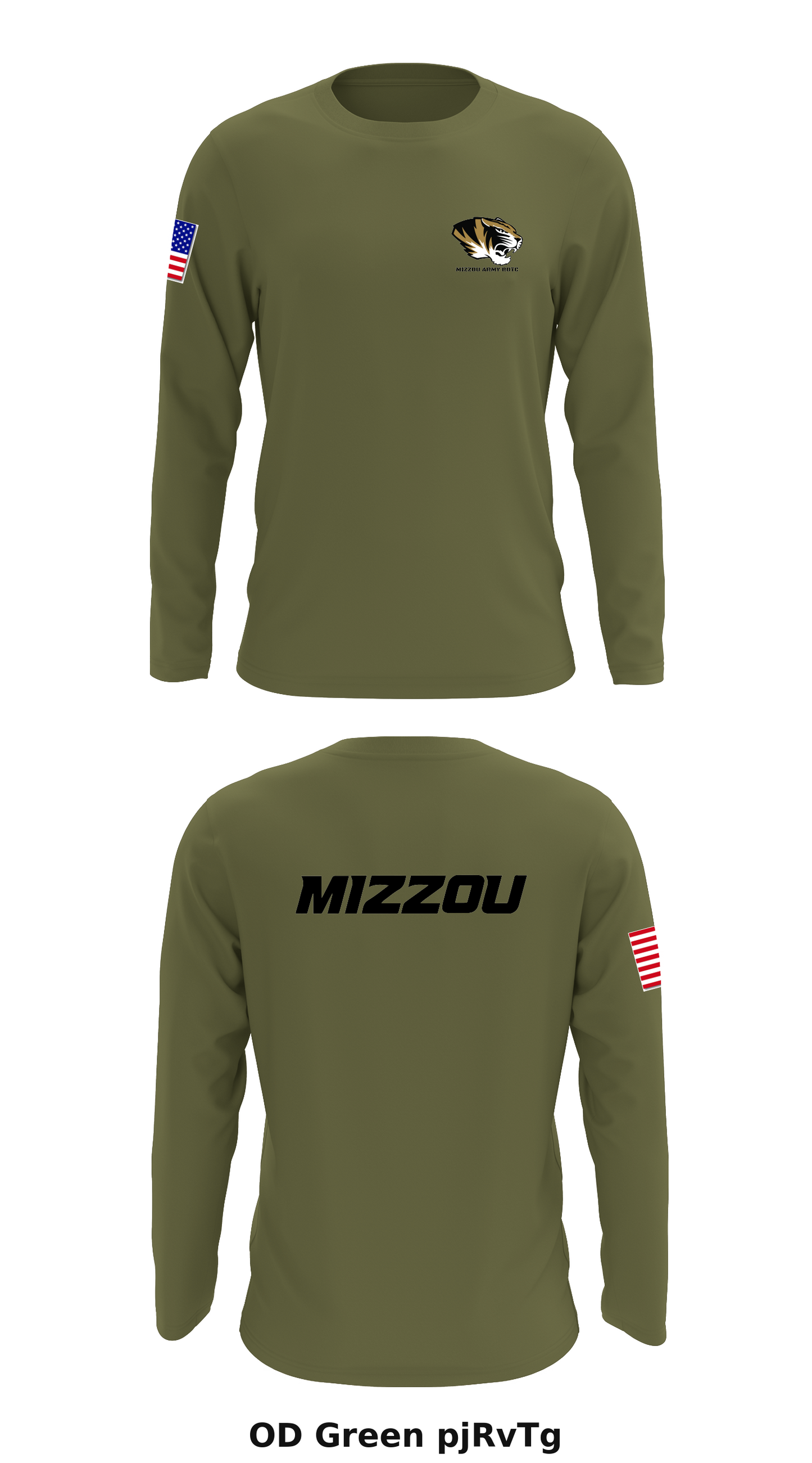 Mizzou Army ROTC Store 1 Core Men's LS Performance Tee - pjRvTg