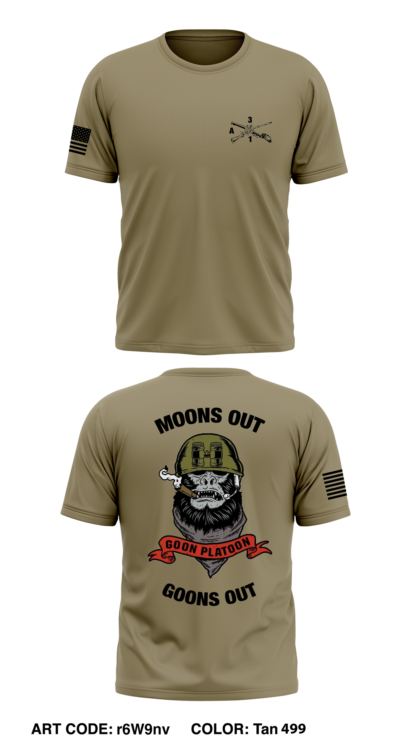 1 PLT, A TRP, 1/3CR Store 1 Core Men's SS Performance Tee - r6W9nv