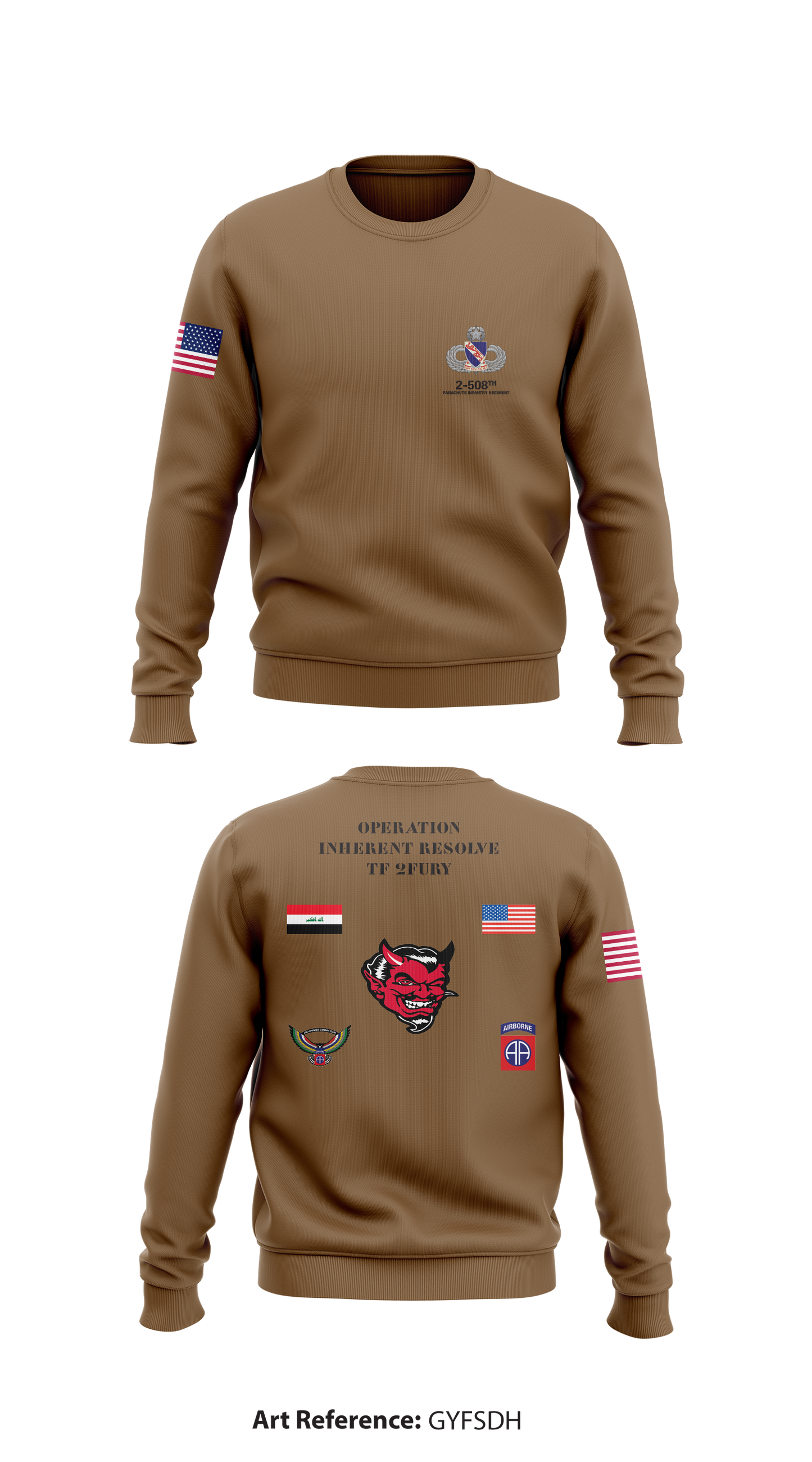 2-508th PIR Store 1 Core Men's Crewneck Performance Sweatshirt - gyFSdH