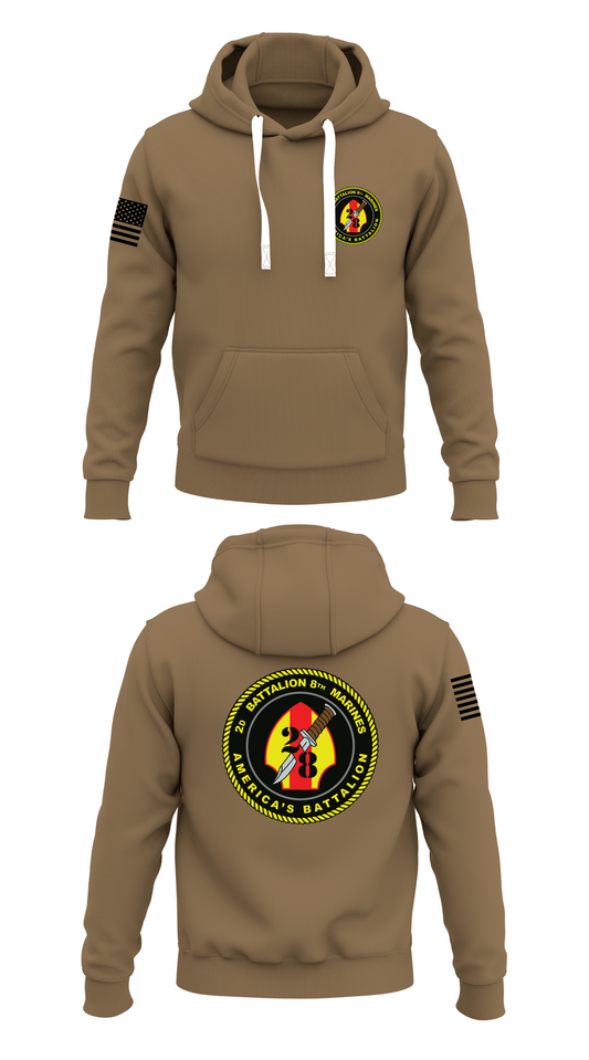 2nd Battalion,  8th Marines Store 1  Core Men's Hooded Performance Sweatshirt - 51667255079