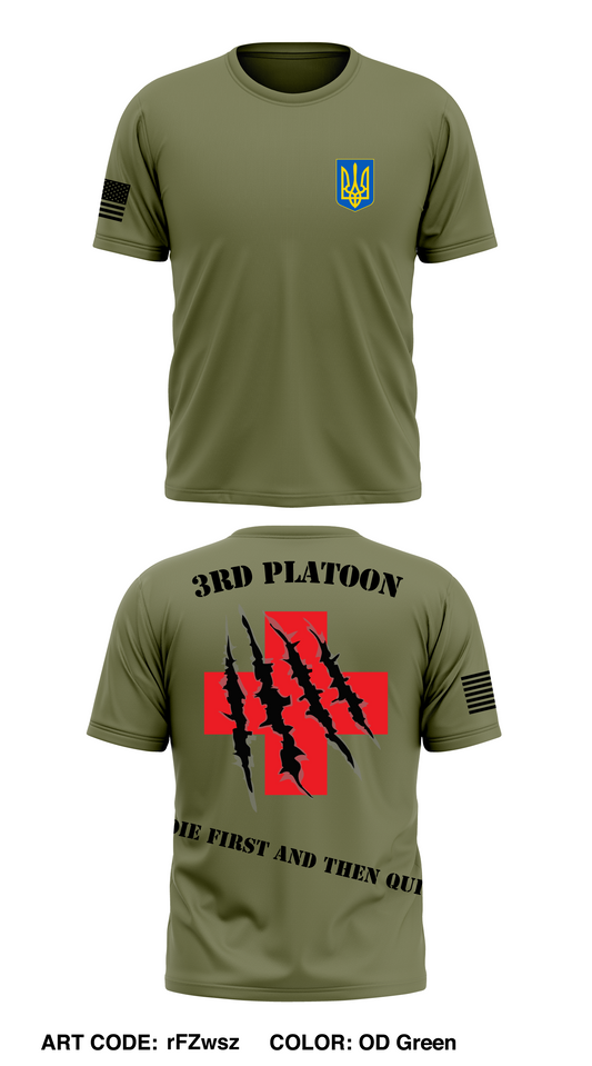 2Med BN 3rd platoon Store 1 Core Men's SS Performance Tee - rFZwsz