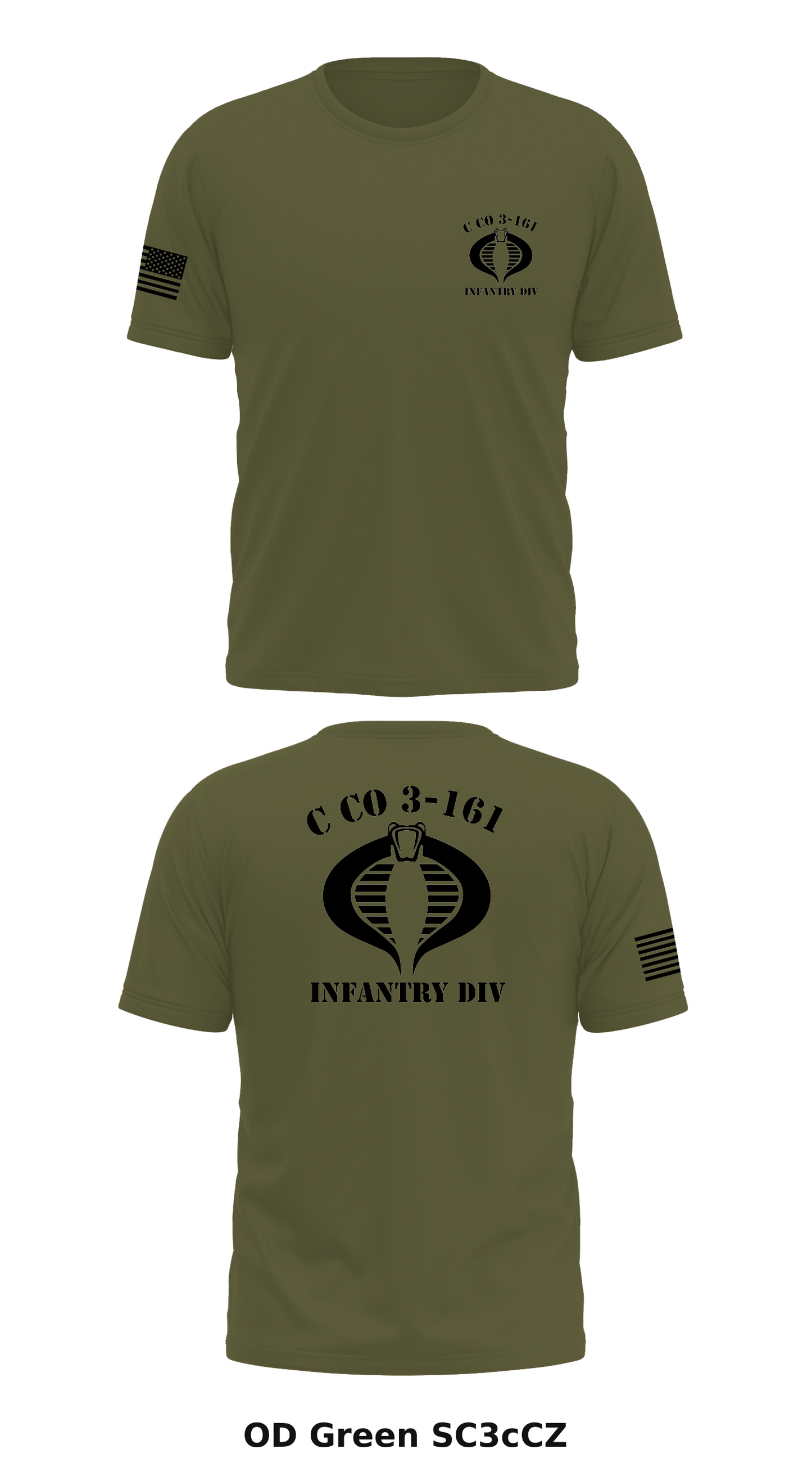 C CO 3-161 Infantry Div Store 1 Core Men's SS Performance Tee - SC3cCZ
