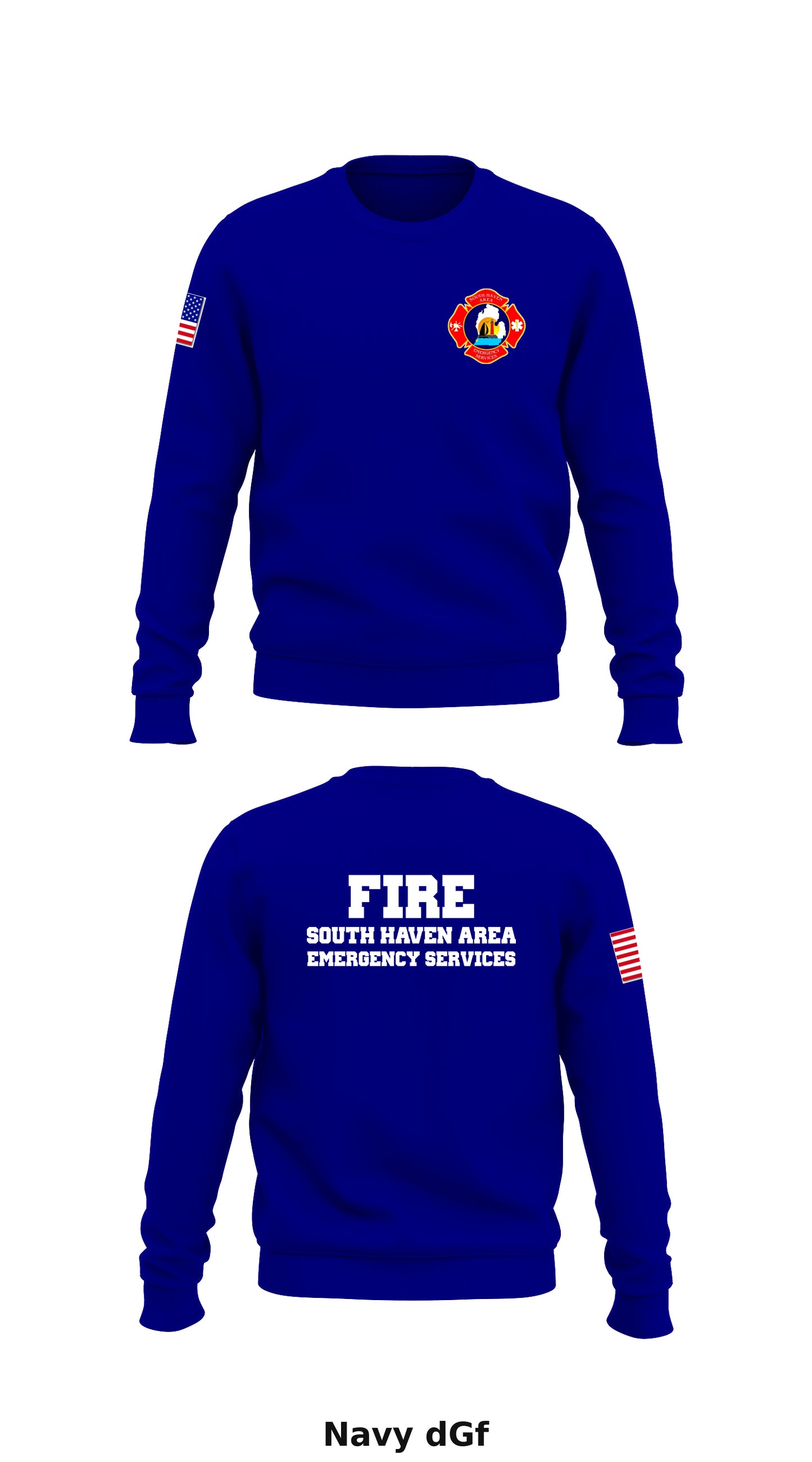 South Haven Area Emergency Services Store 1 Core Men's Crewneck Performance Sweatshirt - dGf