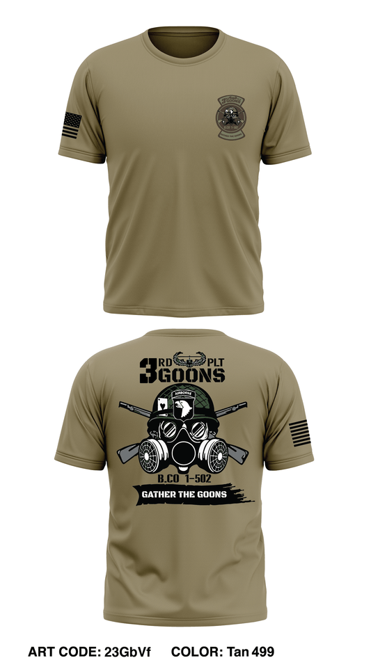 3rd PLT, B Co, 1-502D IN REGT Store 1 Core Men's SS Performance Tee - 23GbVf