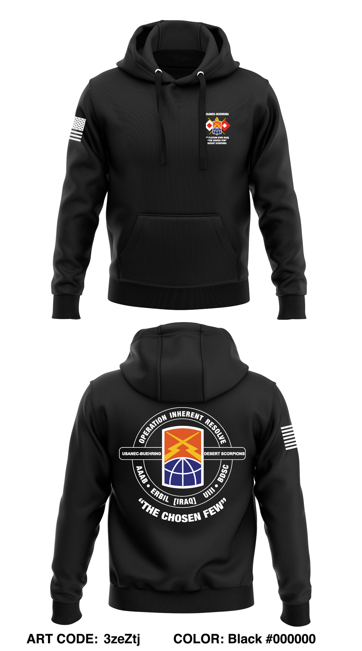16TH TSB, 54TH SB, USANEC-B 2nd PLT Store 1  Core Men's Hooded Performance Sweatshirt - 3zeZtj