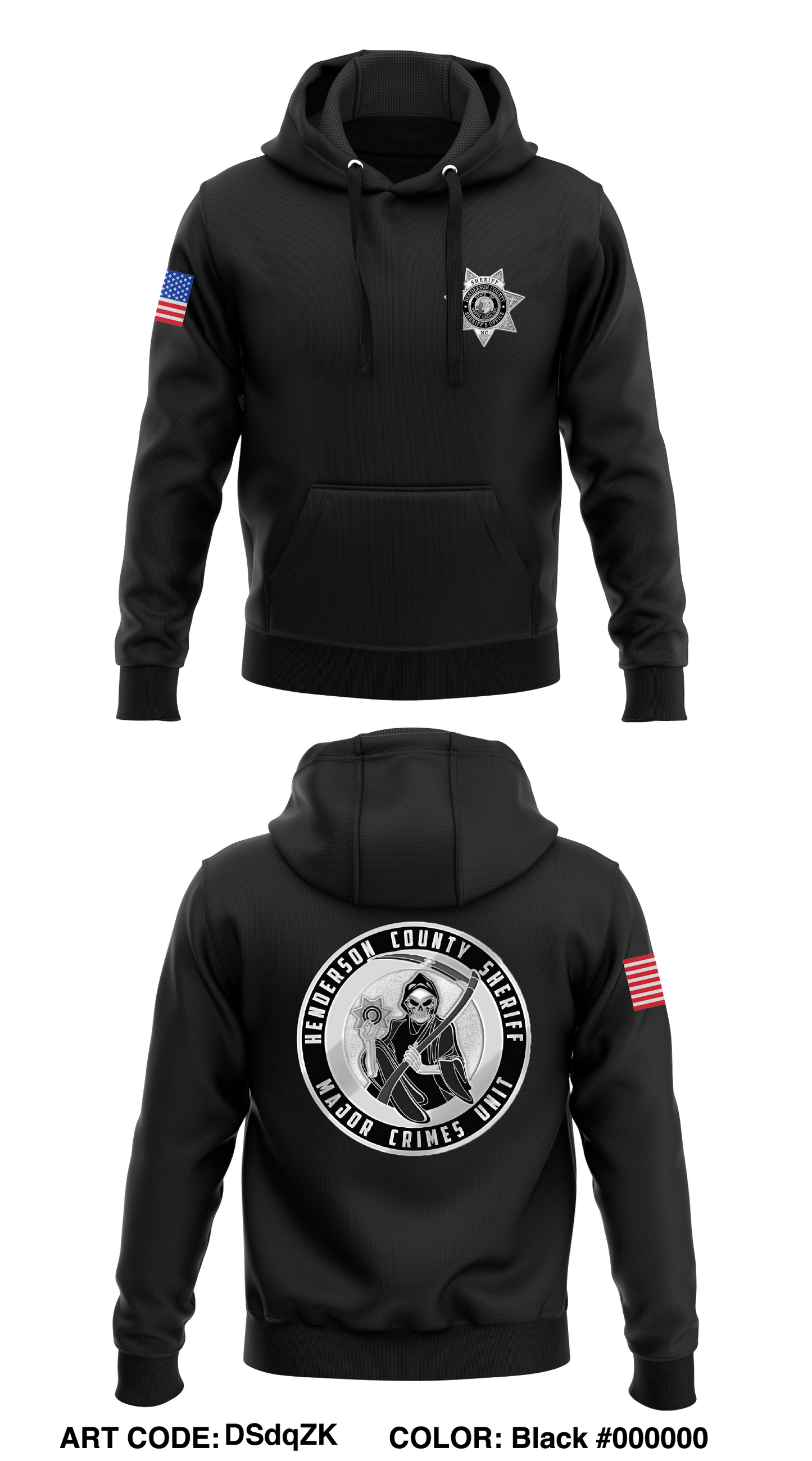 HENDERSON COUNTY SHERIFF MAJOR CRIMES UNIT STORE 1  Core Men's Hooded Performance Sweatshirt - DSdqZK