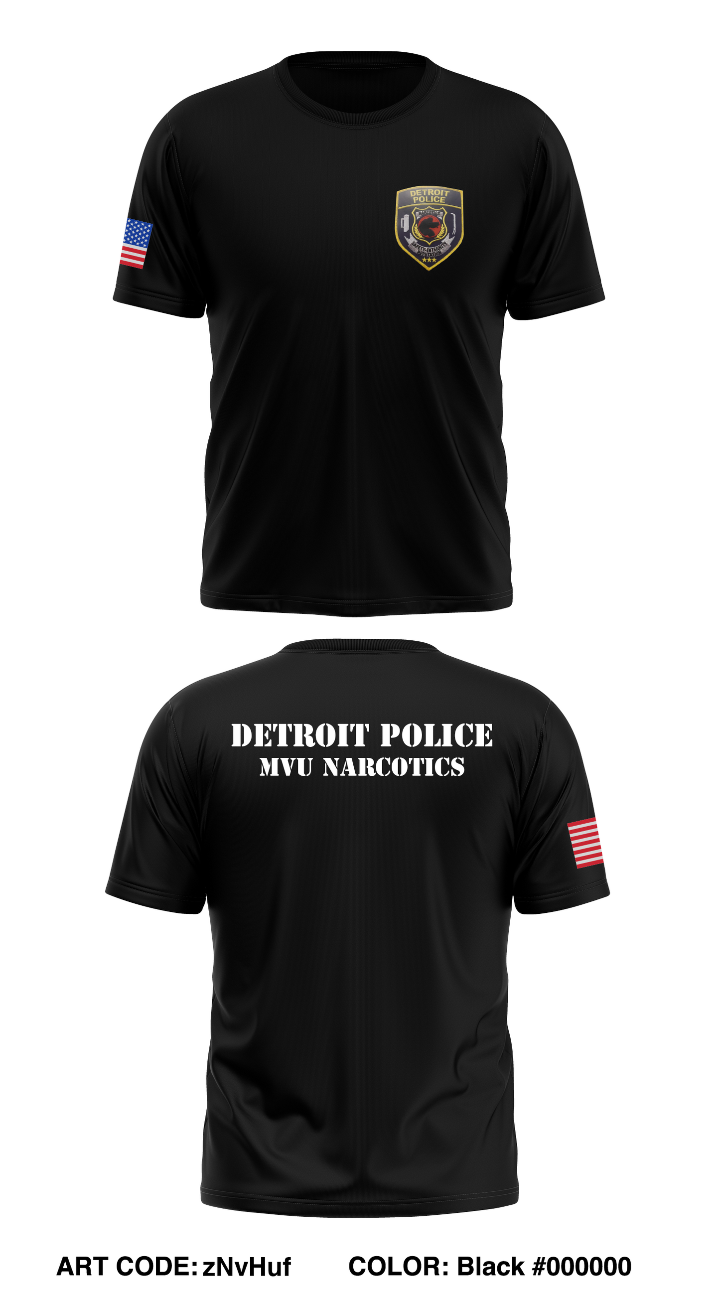 DETROIT POLICE MVU Narcotics Store 1 Core Men's SS Performance Tee - zNvHuf