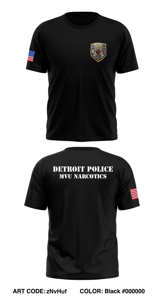 DETROIT POLICE MVU Narcotics Store 1 Core Men's SS Performance Tee - zNvHuf