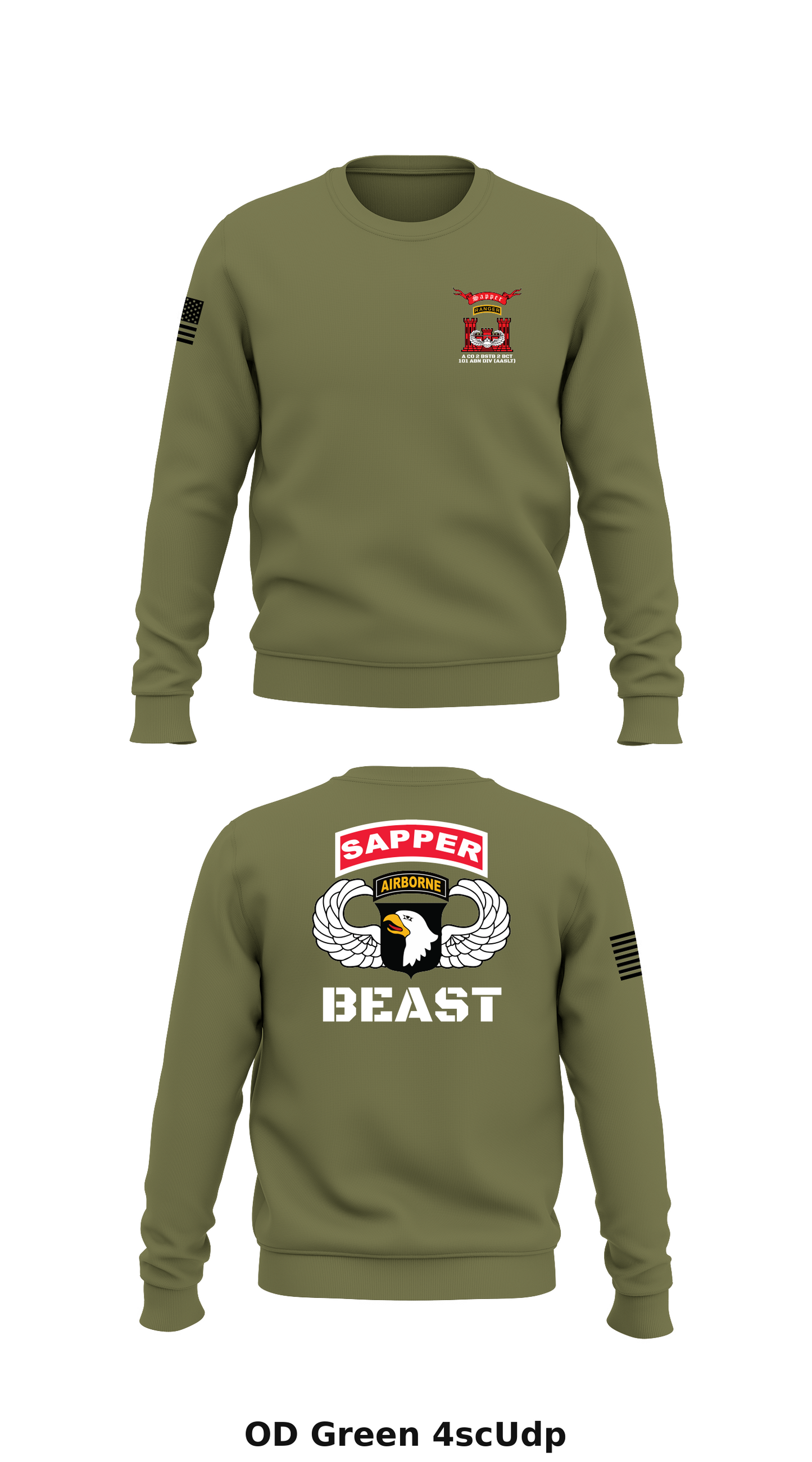 A CO 2 BSTB 2 BCT 101 ABN DIV (AASLT) Store 1 Core Men's Crewneck Performance Sweatshirt - 4scUdp
