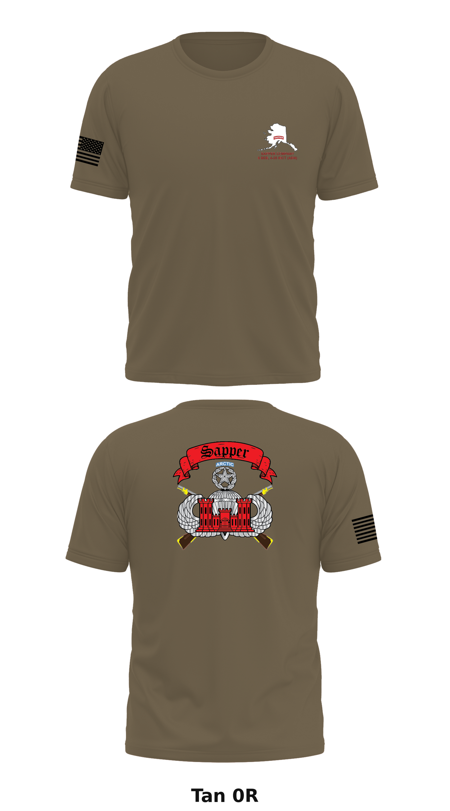 Sapper Company, 6th BEB, 4-25 IBCT (ABN) Store 2 Core Men's SS Performance Tee - 0R]