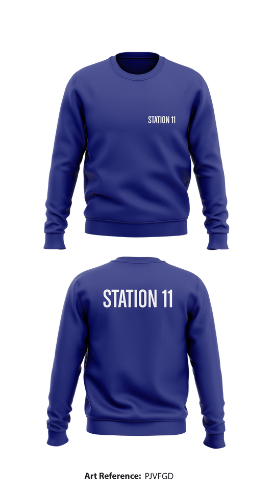 Station 11 Store 1 Core Men's Crewneck Performance Sweatshirt - PJvFGD