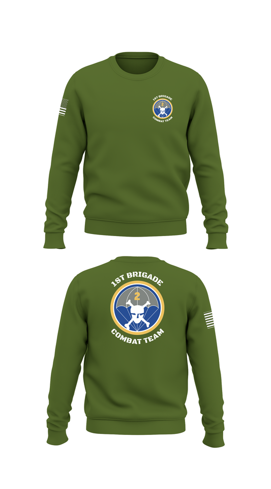 1st Brigade Combat Team Store 1 Core Men's Crewneck Performance Sweatshirt - 55966889121