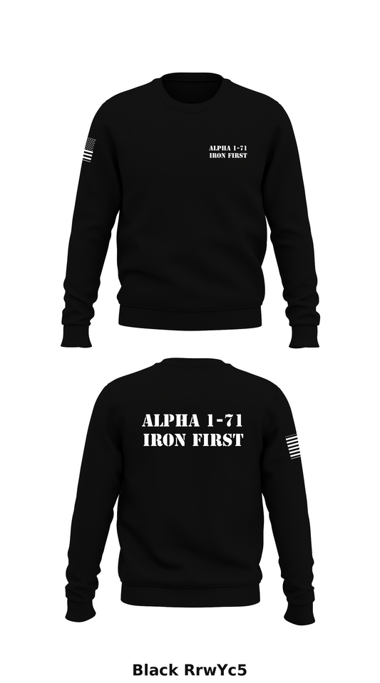 Alpha 1-71 Iron first Store 1 Core Men's Crewneck Performance Sweatshirt - RrwYc5