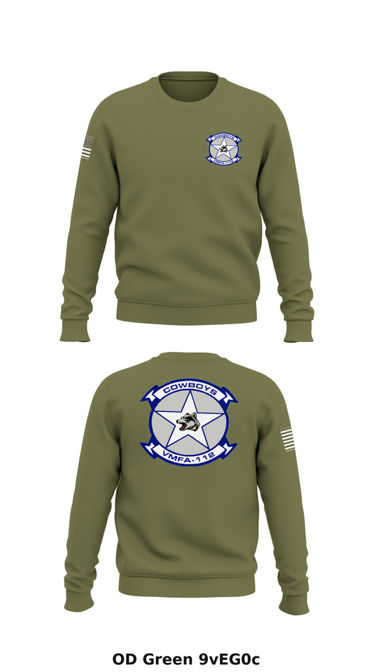 VMFA-112 Store 1 Core Men's Crewneck Performance Sweatshirt - 9vEG0c
