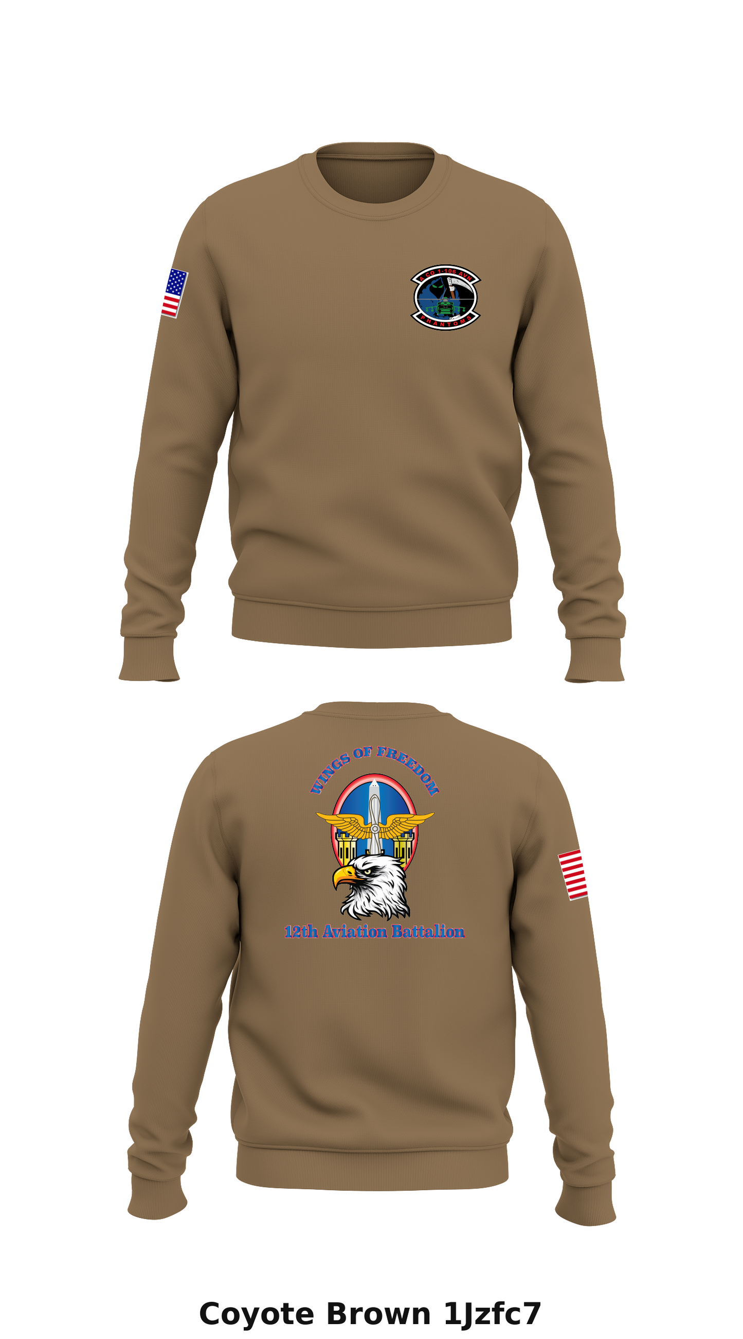 12th Aviation Battalion Store 1 Core Men's Crewneck Performance Sweatshirt - 1Jzfc7