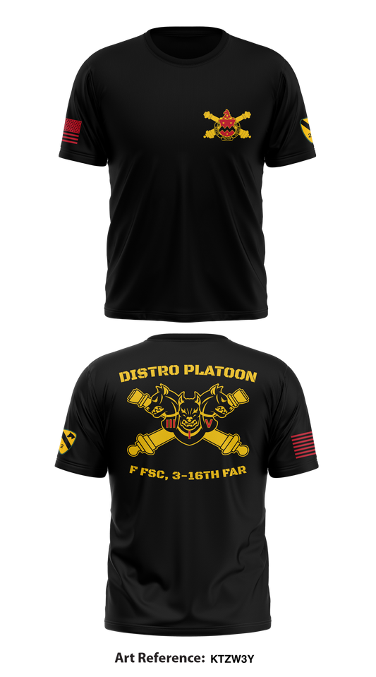 Distro Platoon, F FSC, 3-16th FAR, 2/1 CAV Store 1 Core Men's SS Performance Tee - ktZw3Y