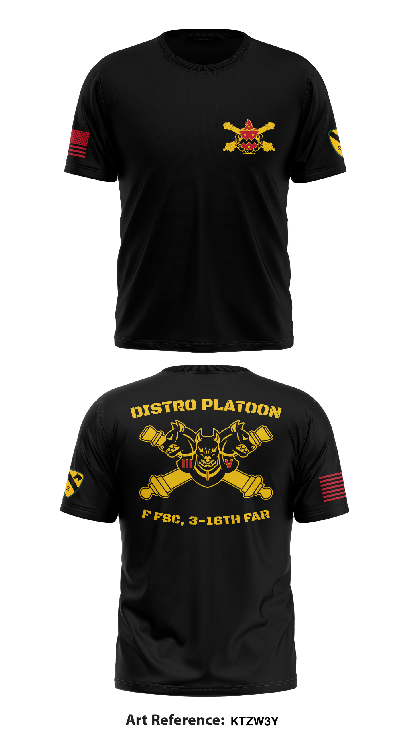 Distro Platoon, F FSC, 3-16th FAR, 2/1 CAV Store 1 Core Men's SS Performance Tee - ktZw3Y