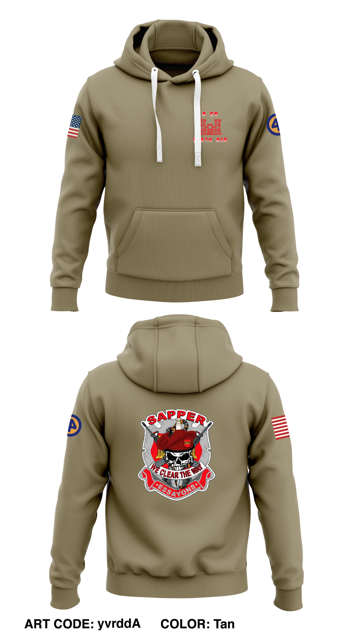 B Co, 14th BEB Store 1  Core Men's Hooded Performance Sweatshirt - yvrddA
