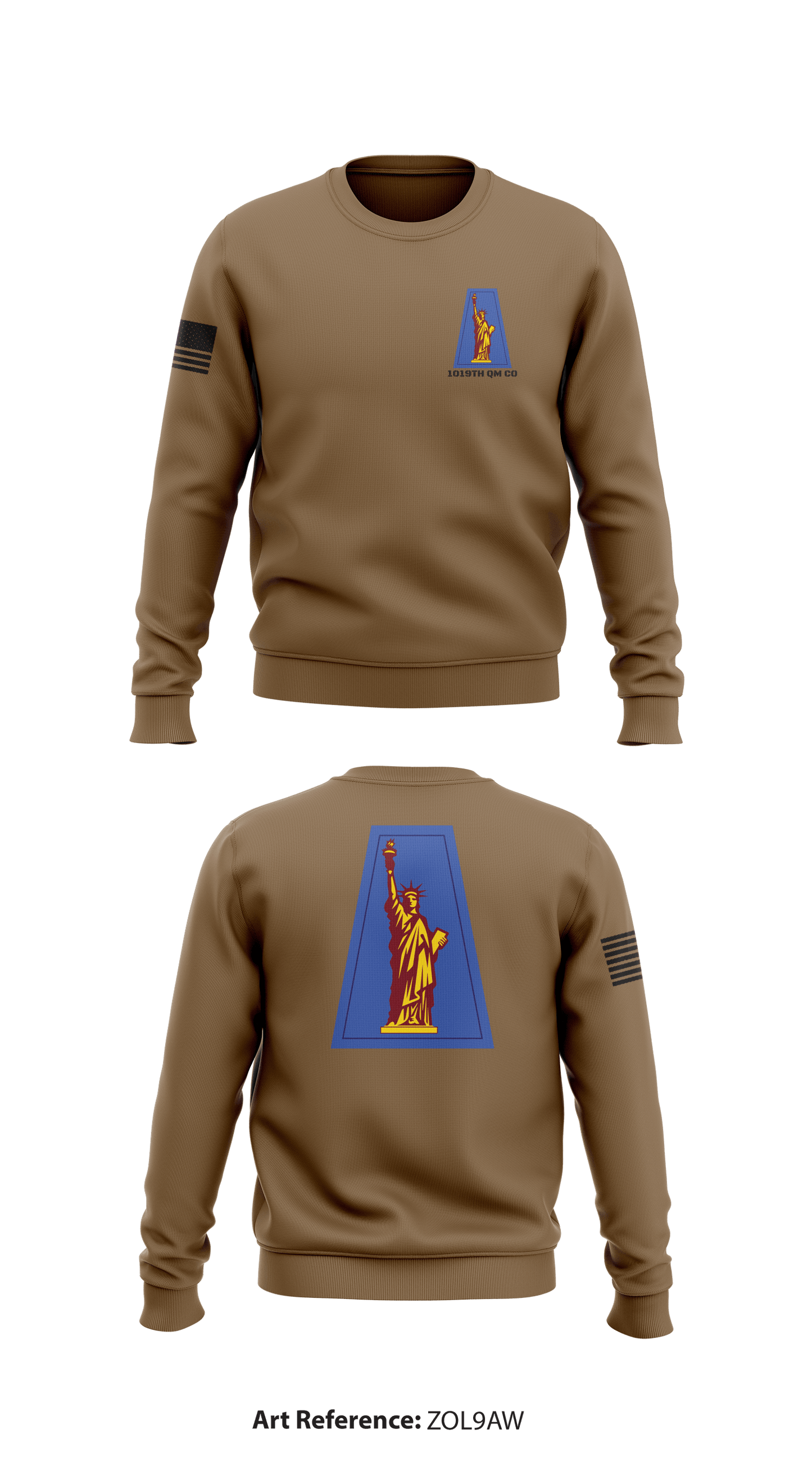 1019th QM CO Store 1 Core Men's Crewneck Performance Sweatshirt - ZOl9aw