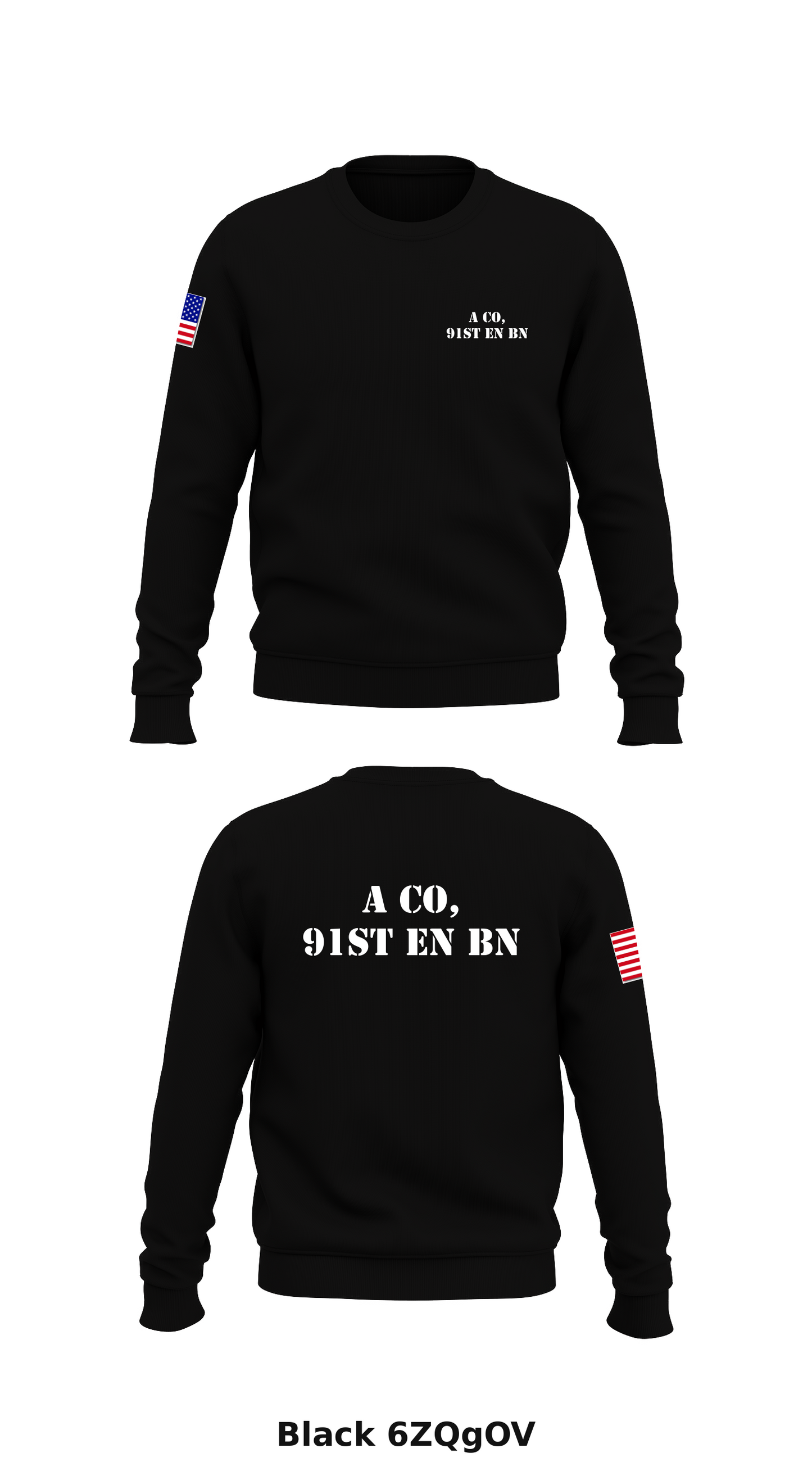 A co, 91st EN BN Store 1 Core Men's Crewneck Performance Sweatshirt - 6ZQgOV