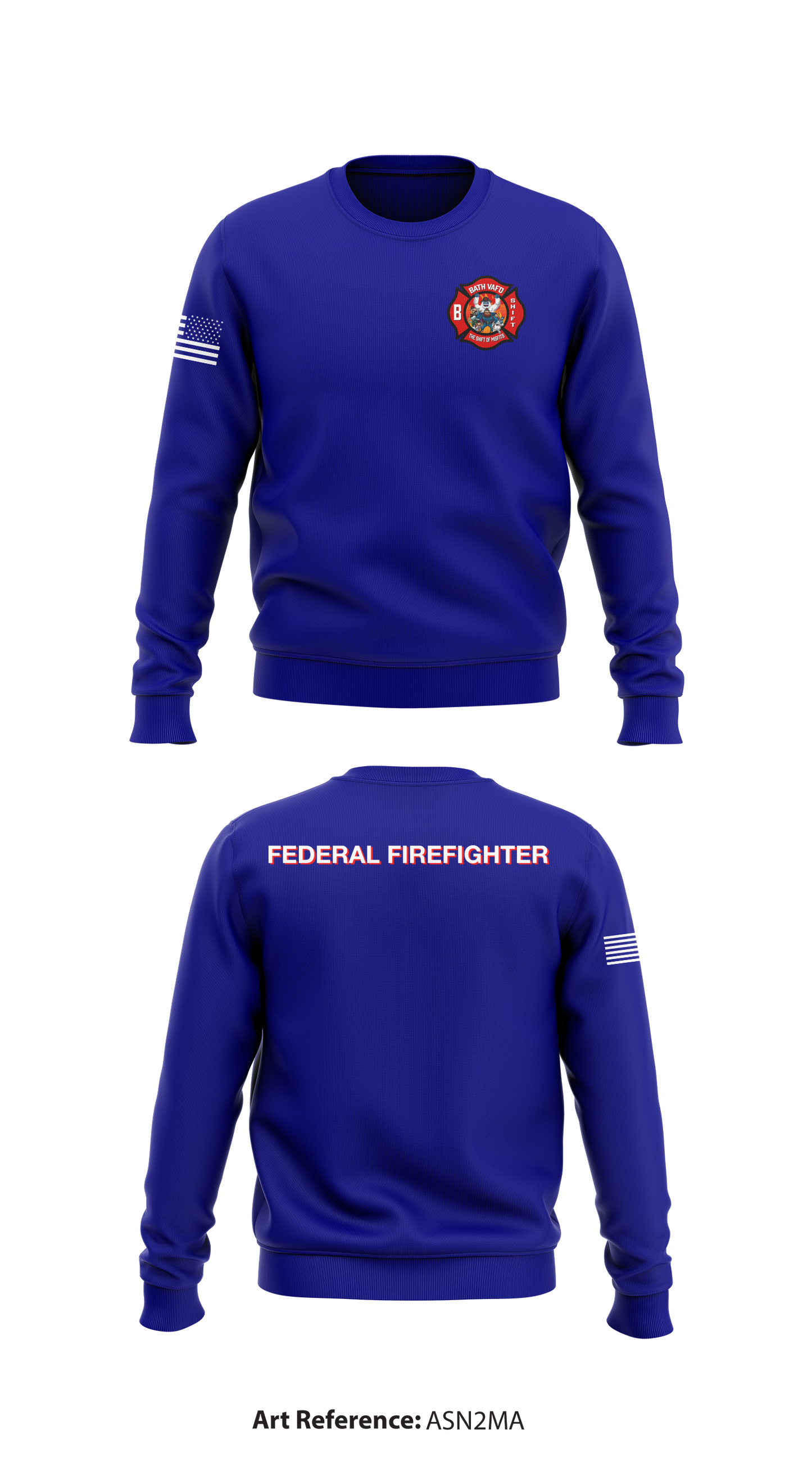 Veteran Affairs Fire Department-Bath, NY Store 1 Core Men's Crewneck Performance Sweatshirt - asn2MA