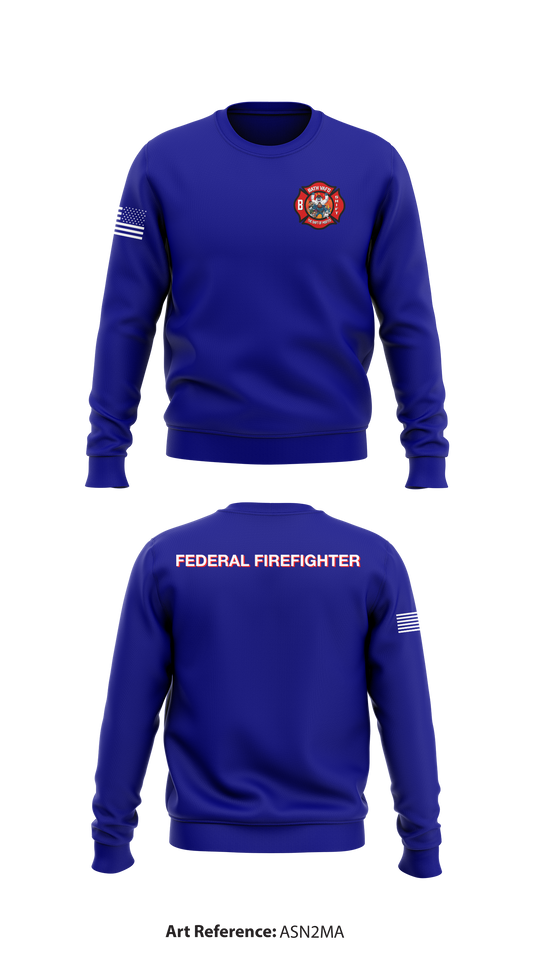 Veteran Affairs Fire Department-Bath, NY Store 1 Core Men's Crewneck Performance Sweatshirt - asn2MA