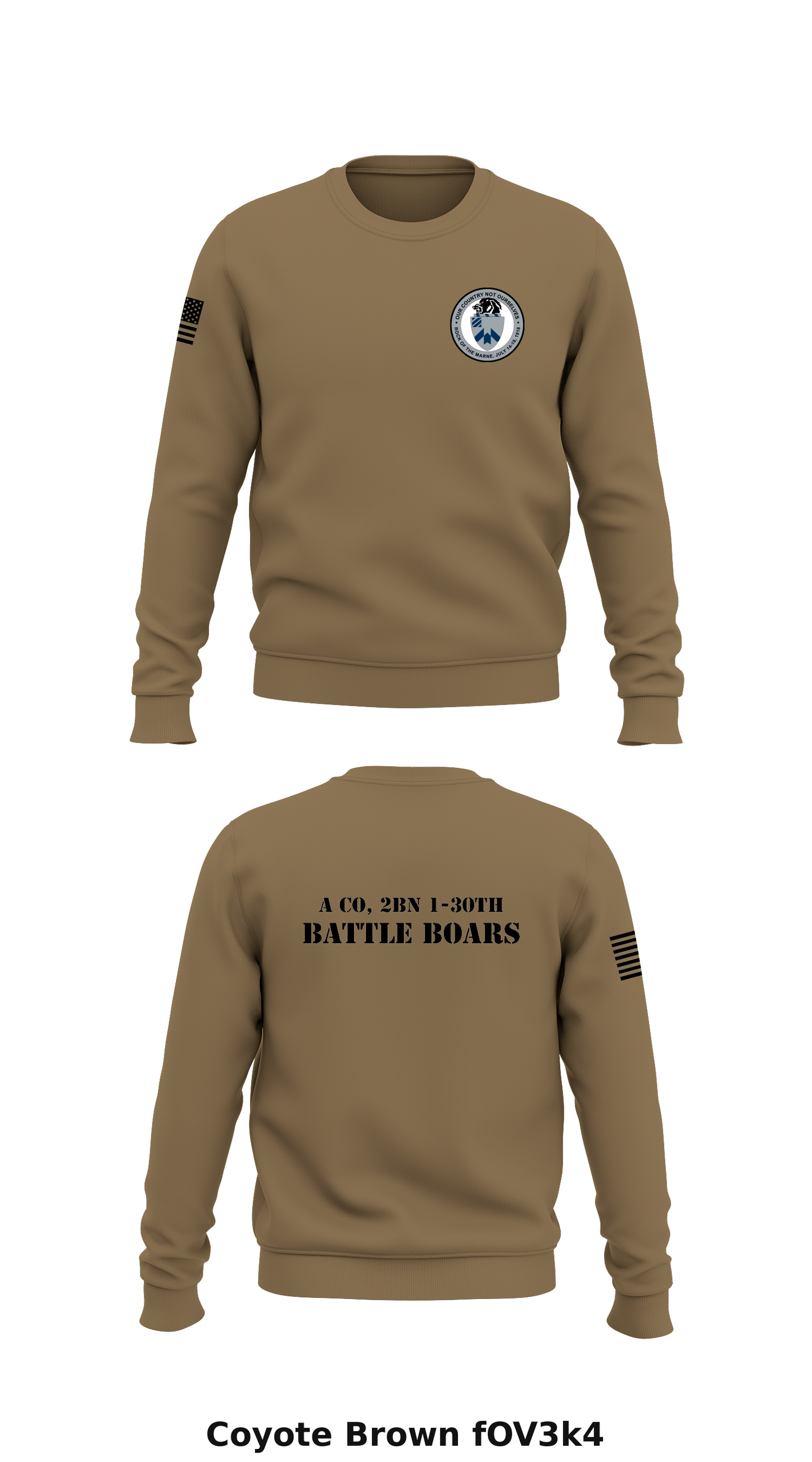 A co, 2BN 1-30th battle boars  Store 1 Core Men's Crewneck Performance Sweatshirt - fOV3k4