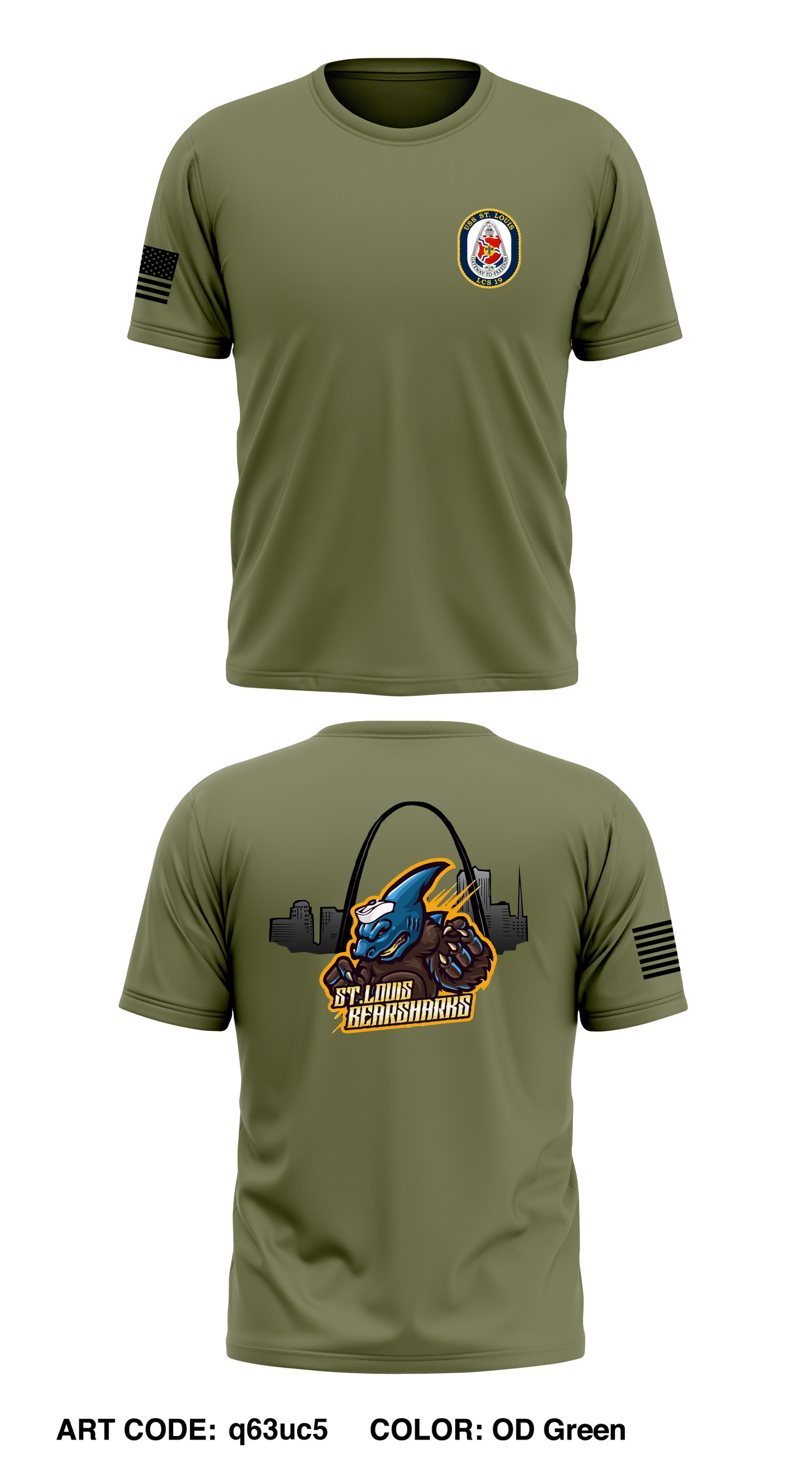 USS St. Louis Store 1 Core Men's SS Performance Tee - q63uc5