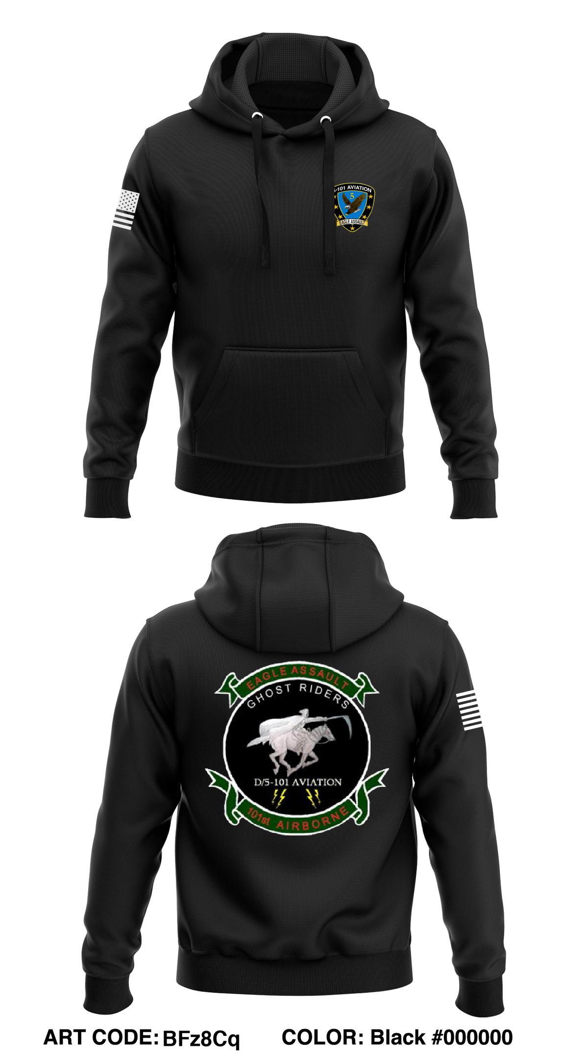 D Co, 5 BN, 11st CAB Store 1  Core Men's Hooded Performance Sweatshirt - BFz8Cq