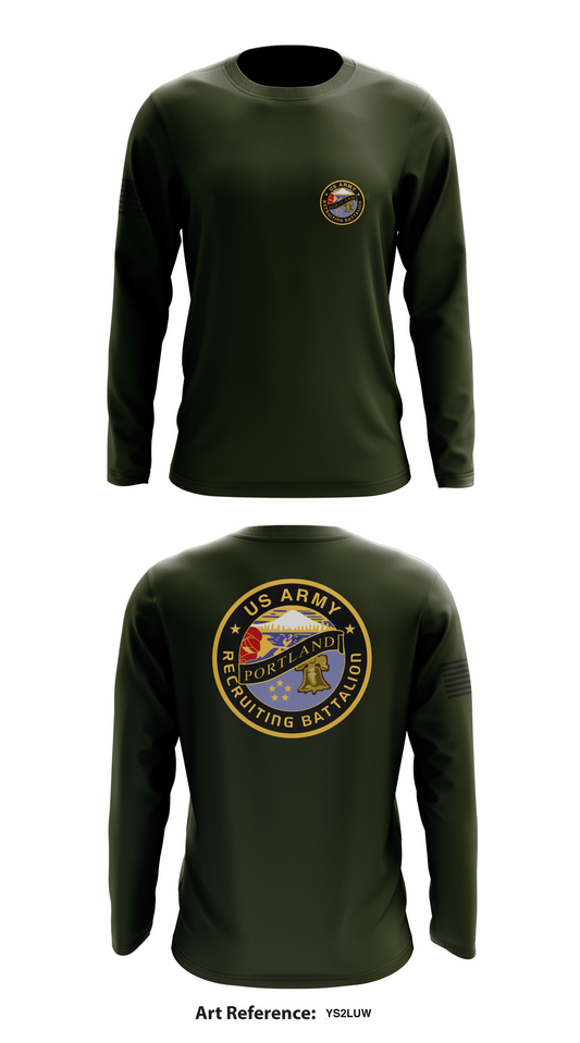 US Army Recruiting BN - Portland Store 1  Core Men's LS Performance Tee - ys2Luw