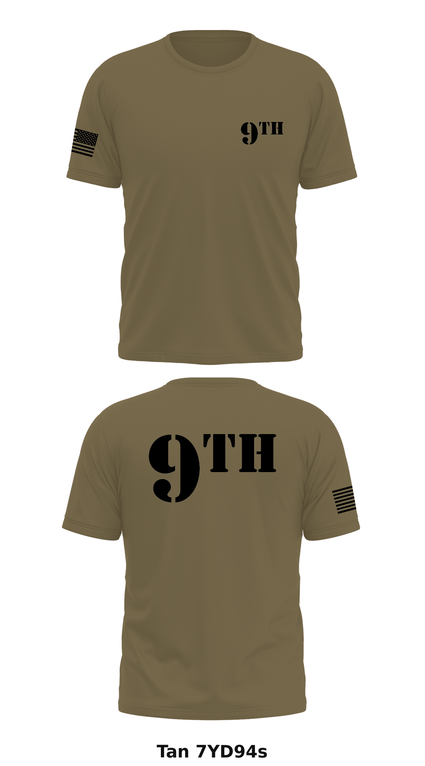 9th Store 1 Core Men's SS Performance Tee - 7YD94s