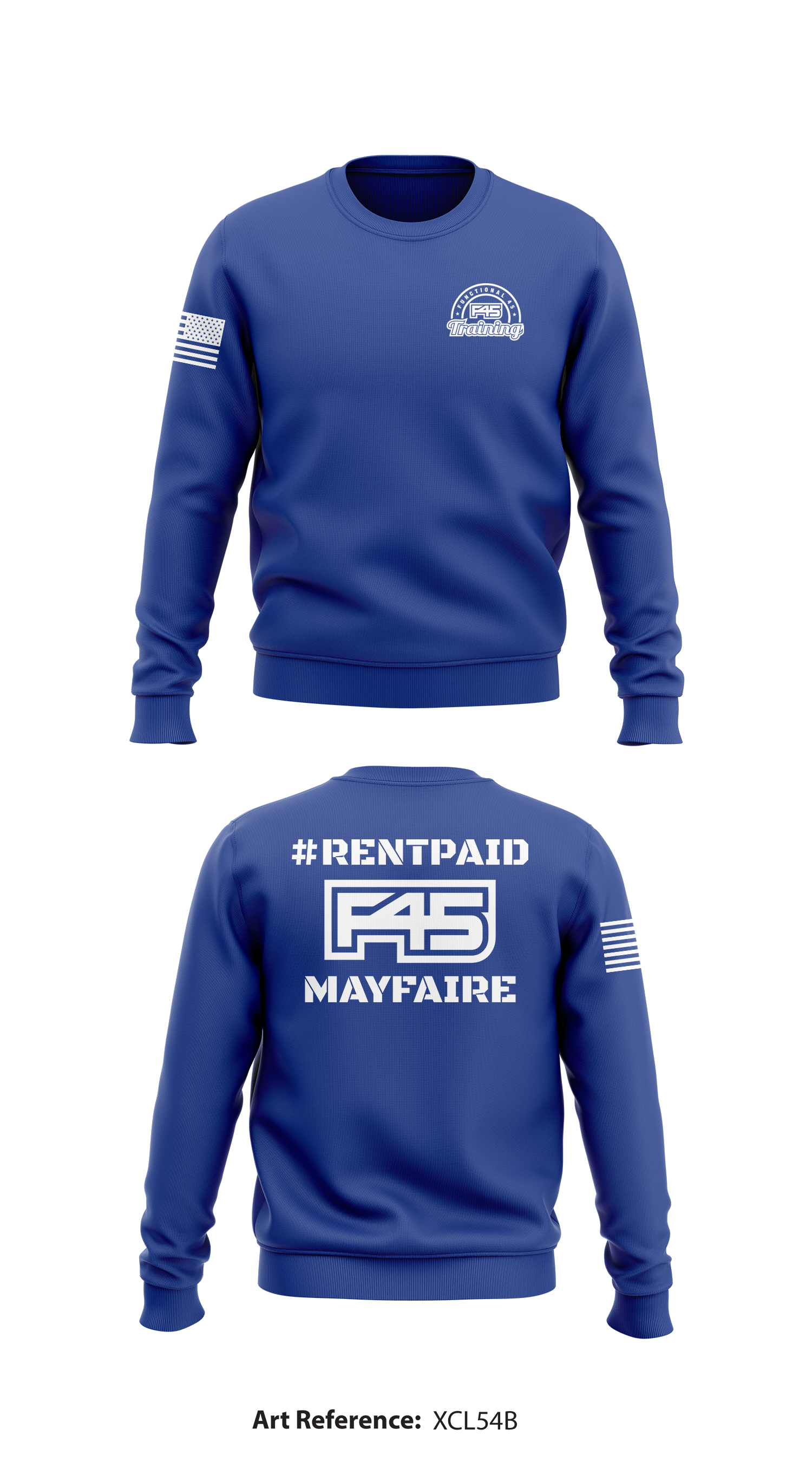 F45 Training Mayfaire Store 1 Core Men s Crewneck Performance Sweatshirt XCL54b