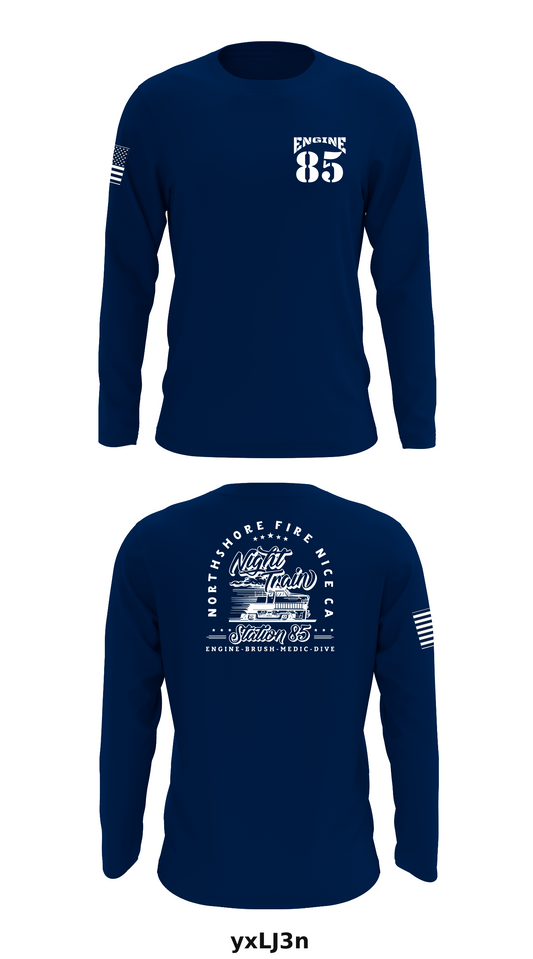Engine 85 Store 1 Core Men's LS Performance Tee - yxLJ3n