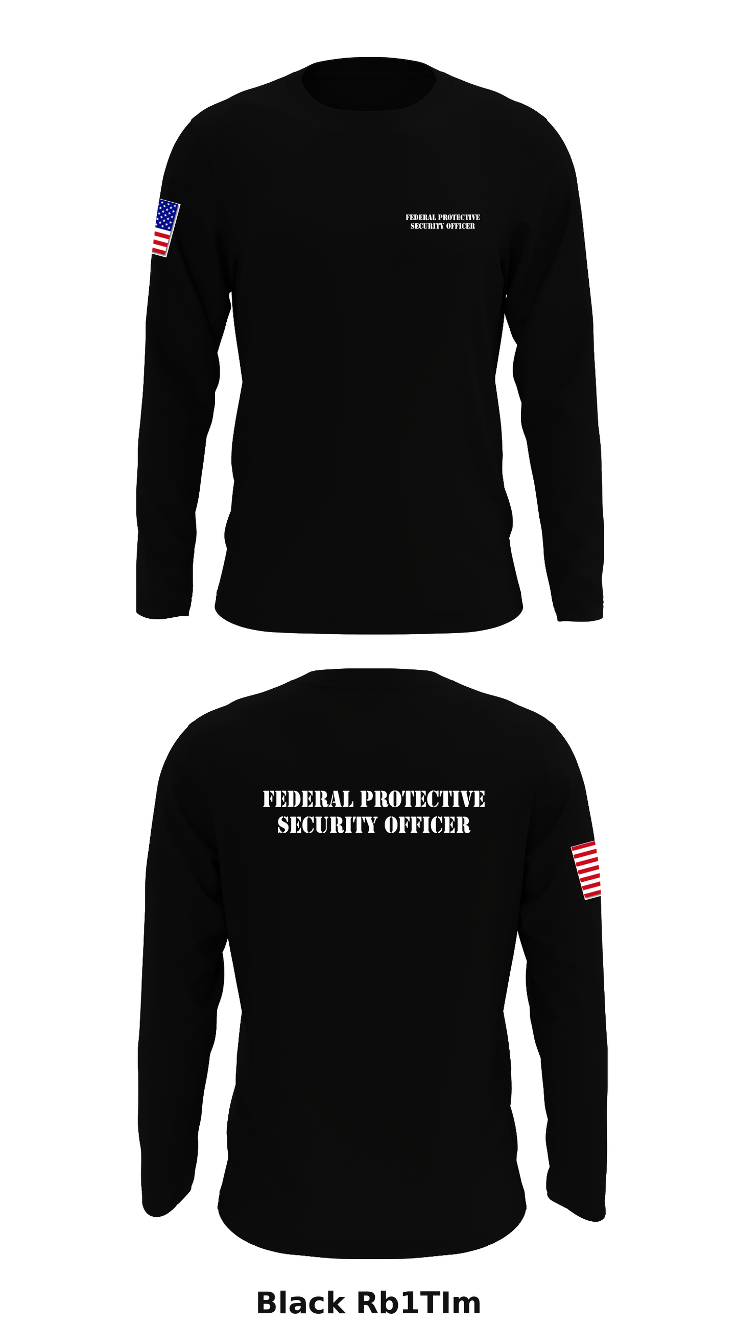 Federal protective security officer  Store 1 Core Men's LS Performance Tee - Rb1TIm