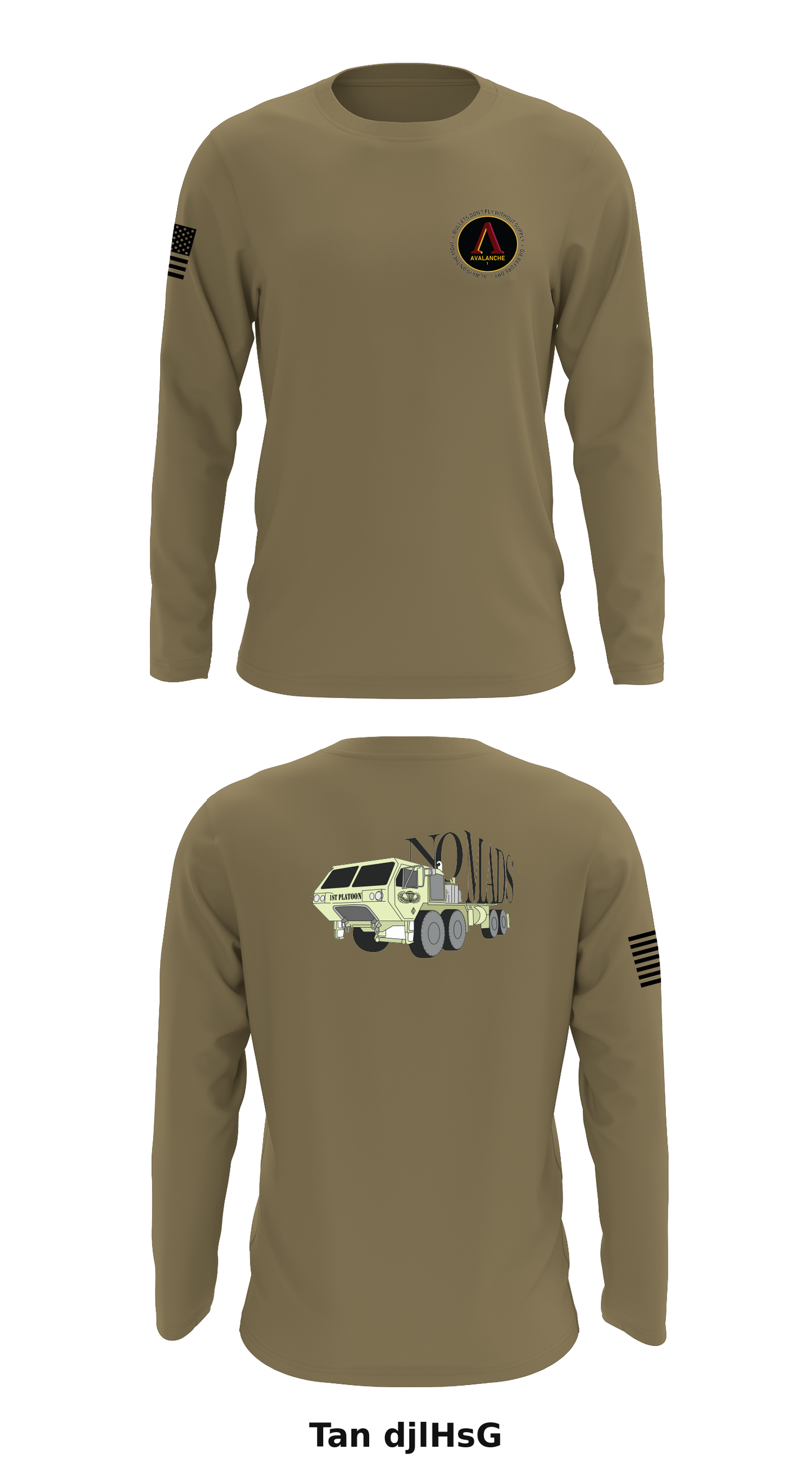 1 PLT, A CO, 725 BSB Store 1 Core Men's LS Performance Tee - djlHsG