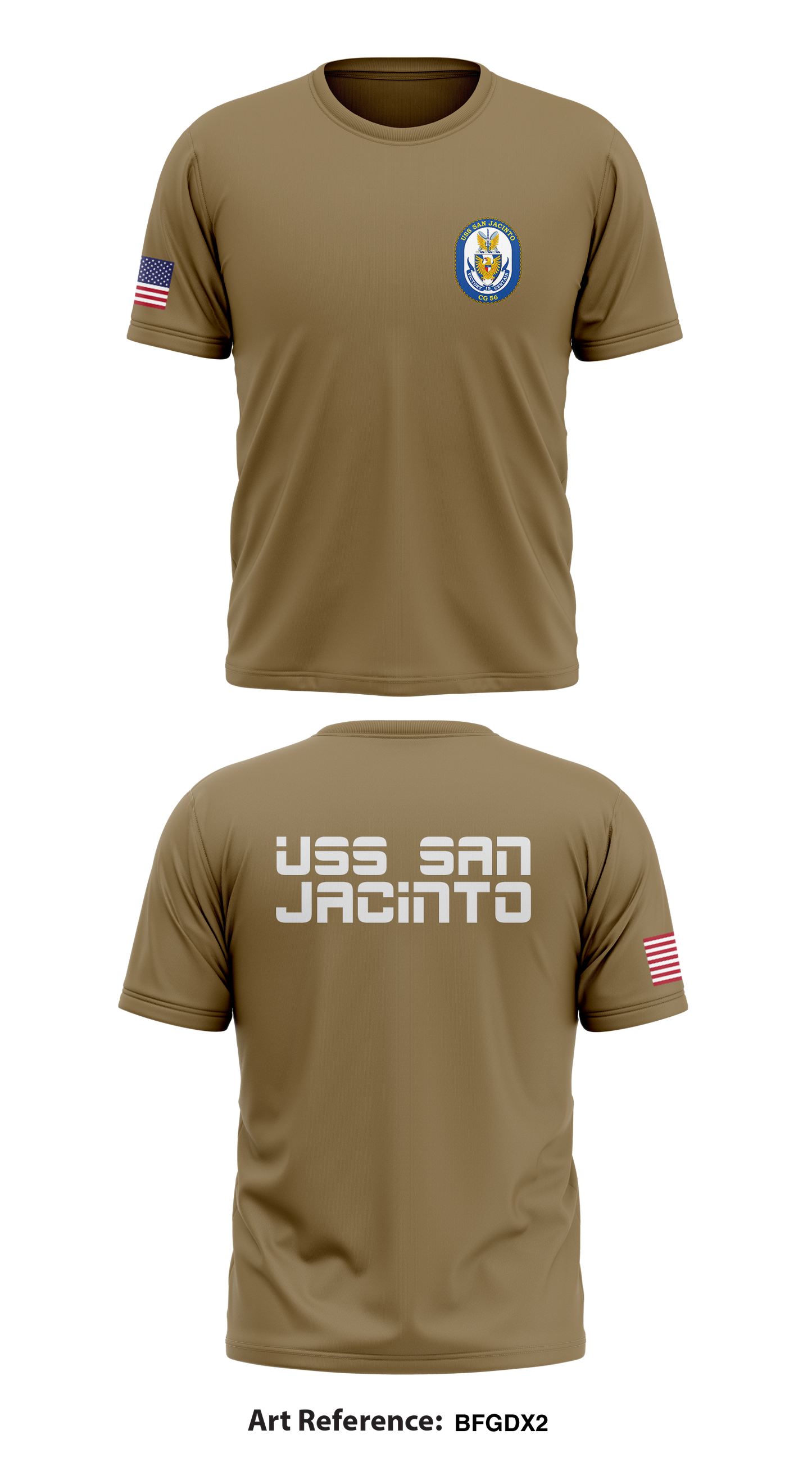 USS San Jacinto Store 1 Core Men's SS Performance Tee - BFgDX2