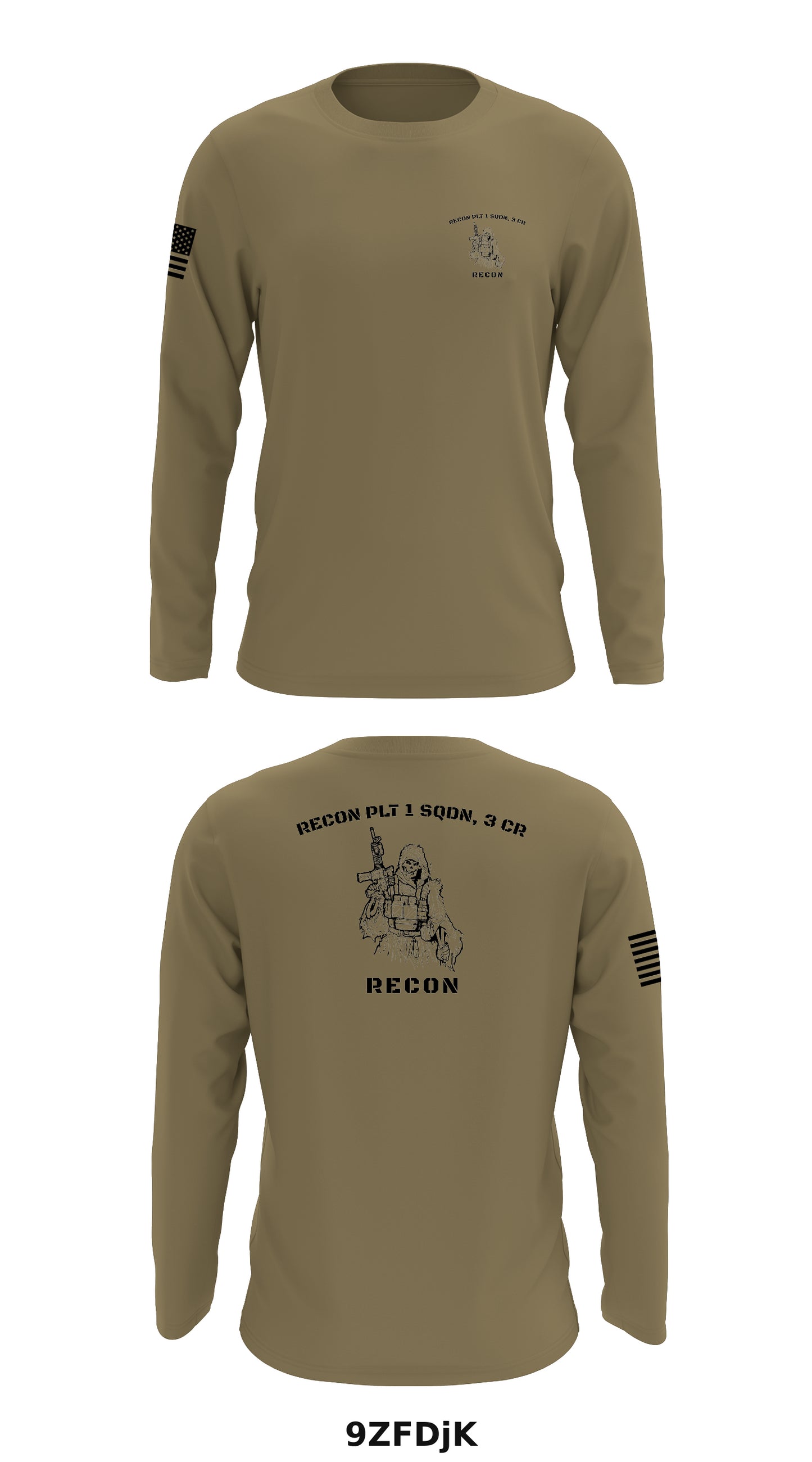 Recon Plt 1 Sqdn, 3 CR Store 1 Core Men's LS Performance Tee - 9ZFDjK