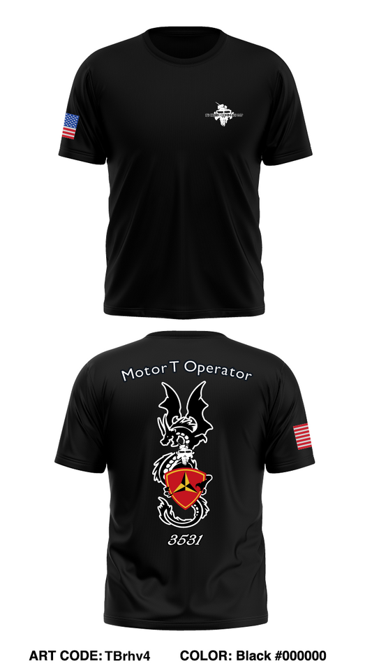 3D HQBN Comm Co Store 1 Core Men's SS Performance Tee - TBrhv4