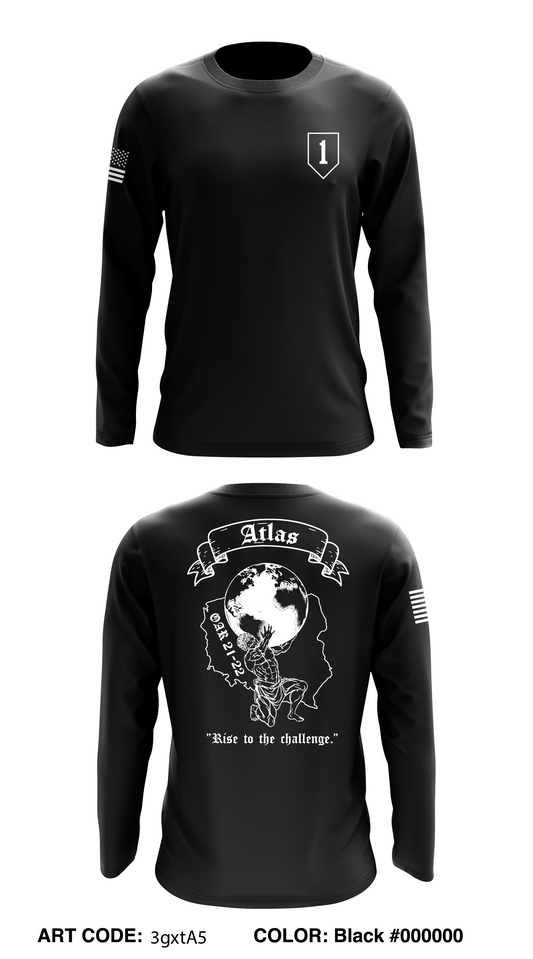 A Co, 101 BSB, 1 ABCT Store 1 Core Men's LS Performance Tee - 3gxtA5