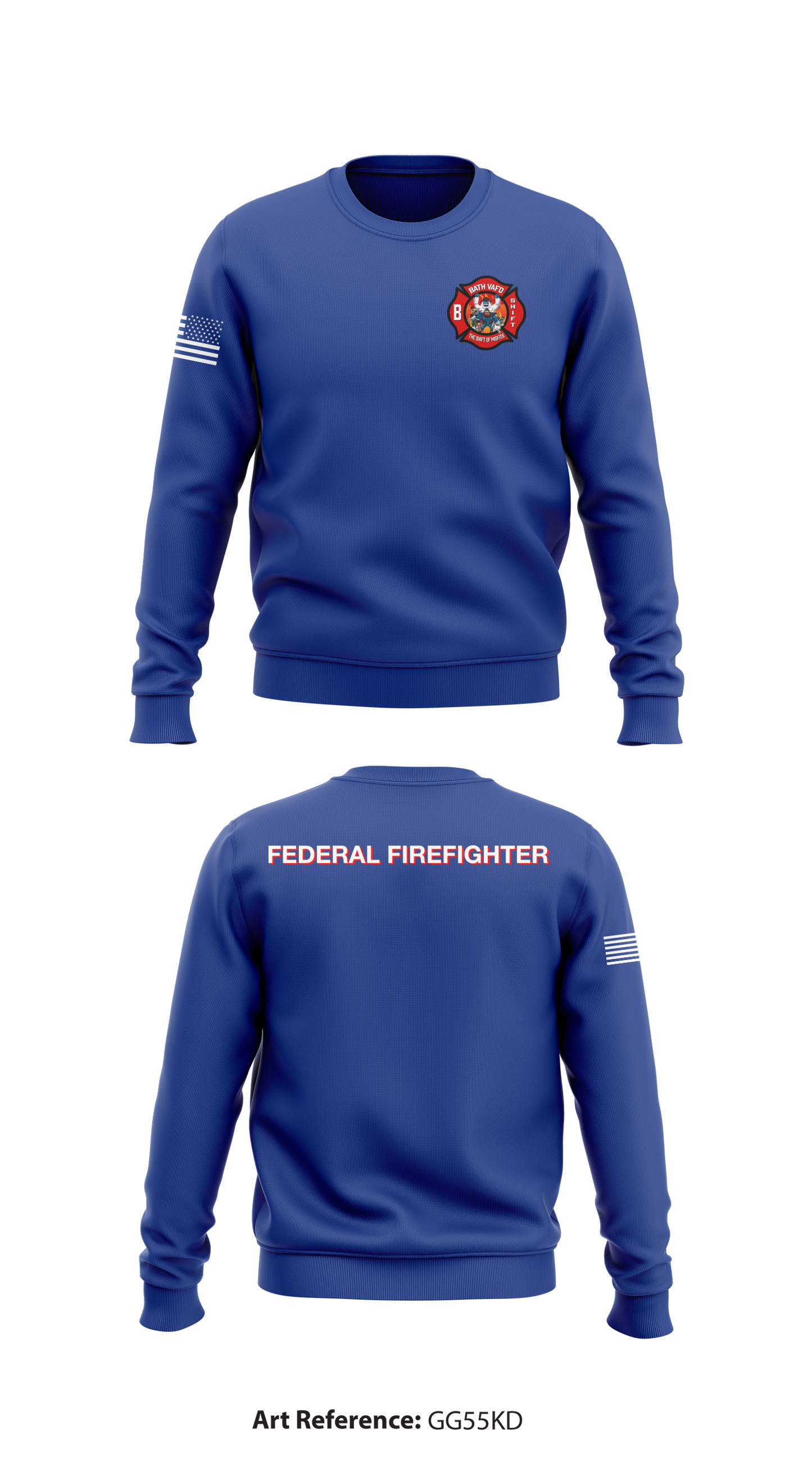 Veteran Affairs Fire Department-Bath, NY Store 1 Core Men's Crewneck Performance Sweatshirt - gG55kD