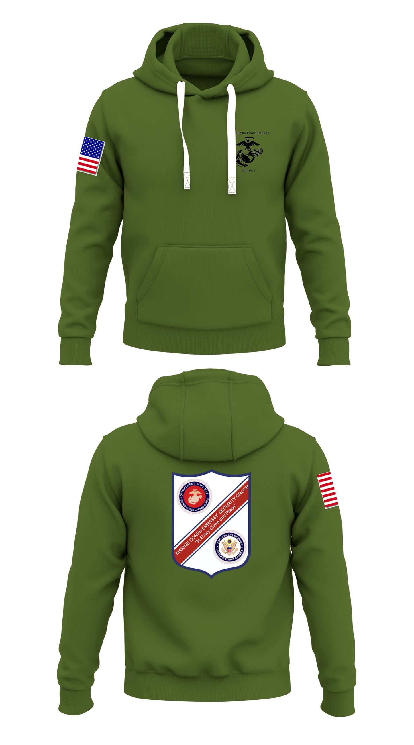 Marine Security Guard Store 1  Core Men's Hooded Performance Sweatshirt - 94194714304