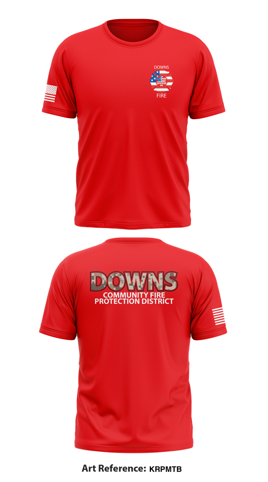 Downs Fire Department Store 1 Core Men's SS Performance Tee - KRPMTb