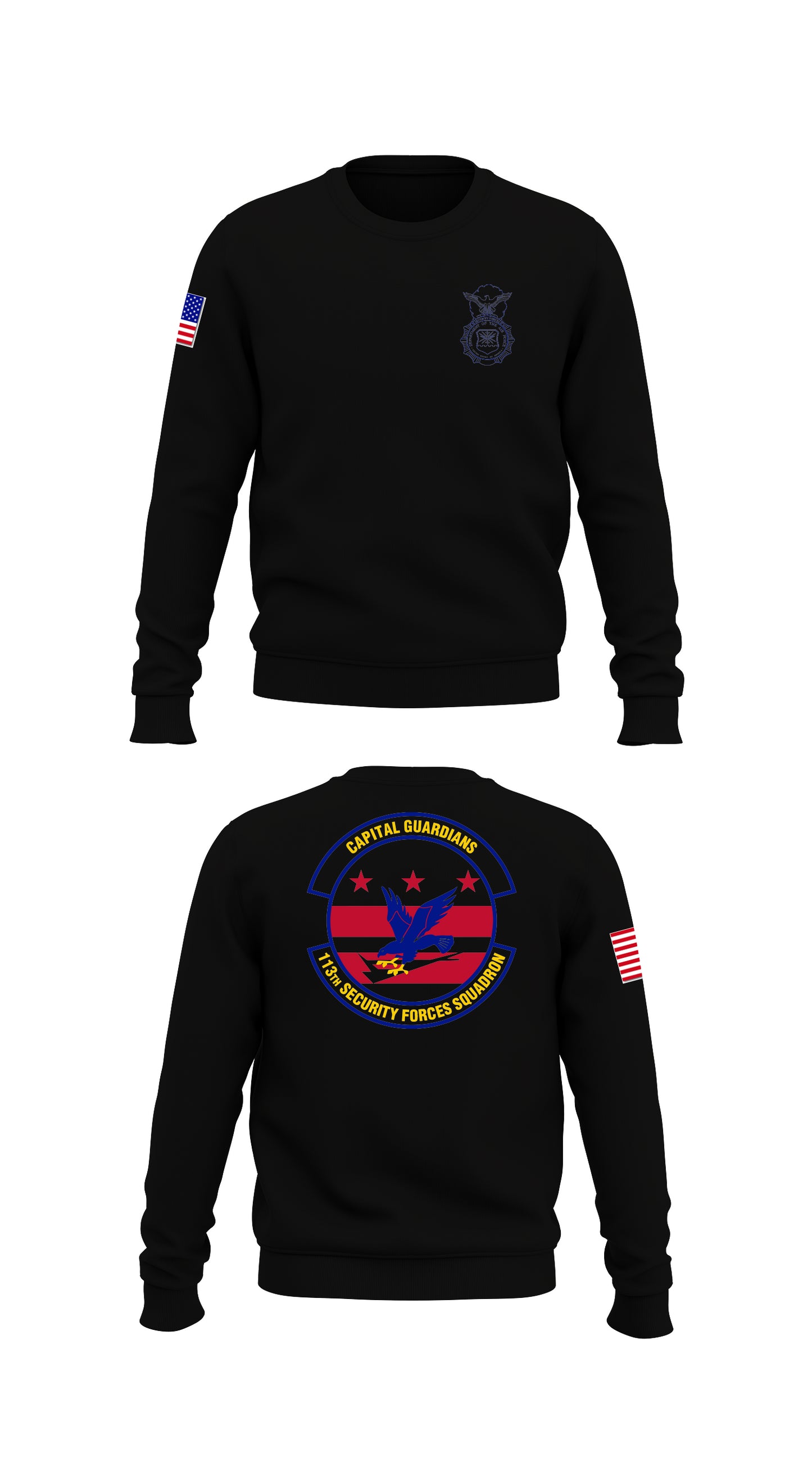 113th Security Forces Squadron Store 1 Core Men's Crewneck Performance Sweatshirt - 62852459961