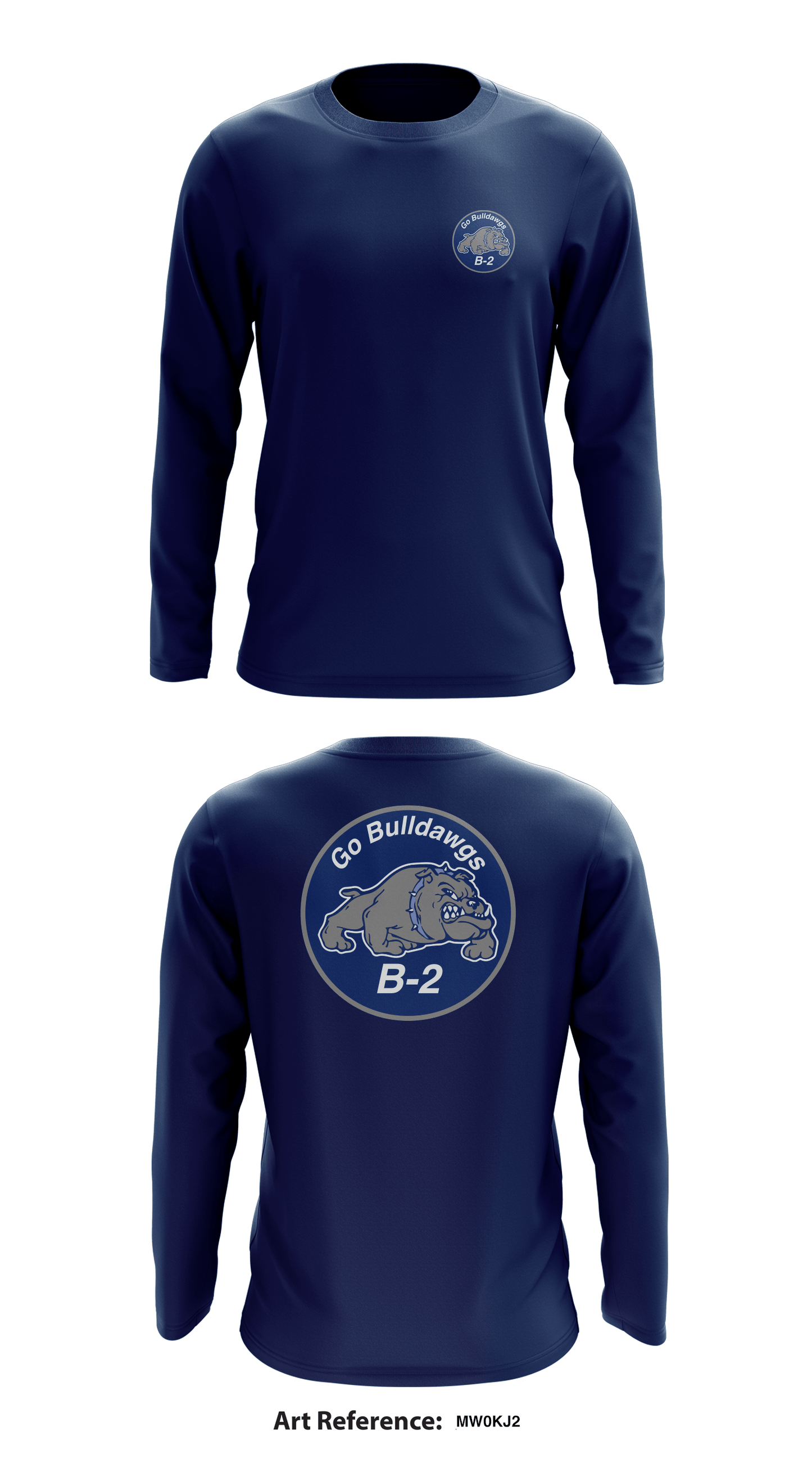 B2 Bulldawgs Store 1 Core Men's LS Performance Tee - MW0KJ2