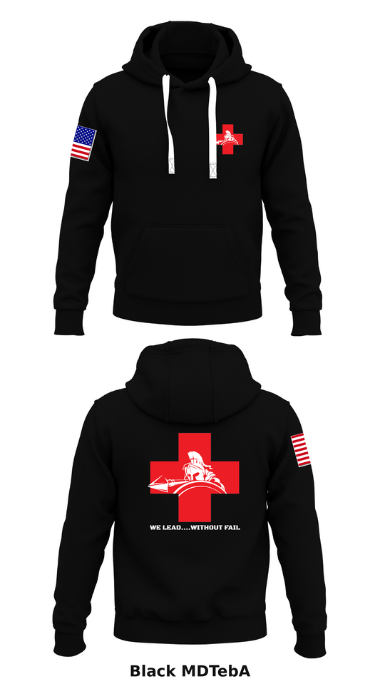 HHC, Troop Command, Fort Belvoir Community Hospital Store 1  Core Men's Hooded Performance Sweatshirt - MDTebA