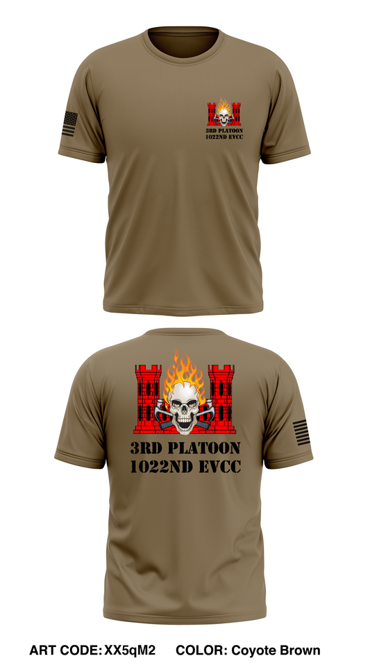 3rd Platoon, 1022nd EVCC Store 1 Core Men's SS Performance Tee - XX5qM2